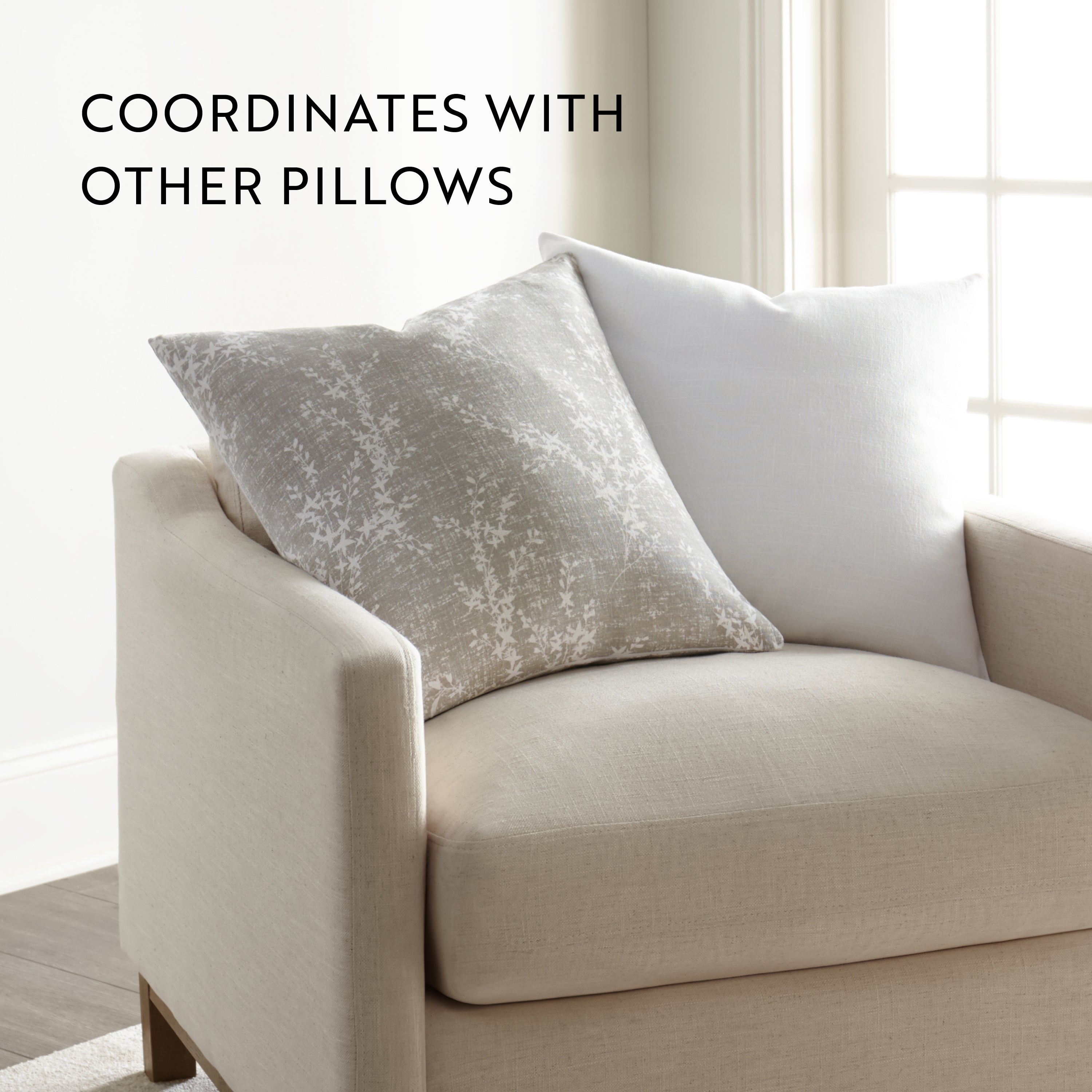 Willow Elegant Cotton Decor Throw Pillow Cover