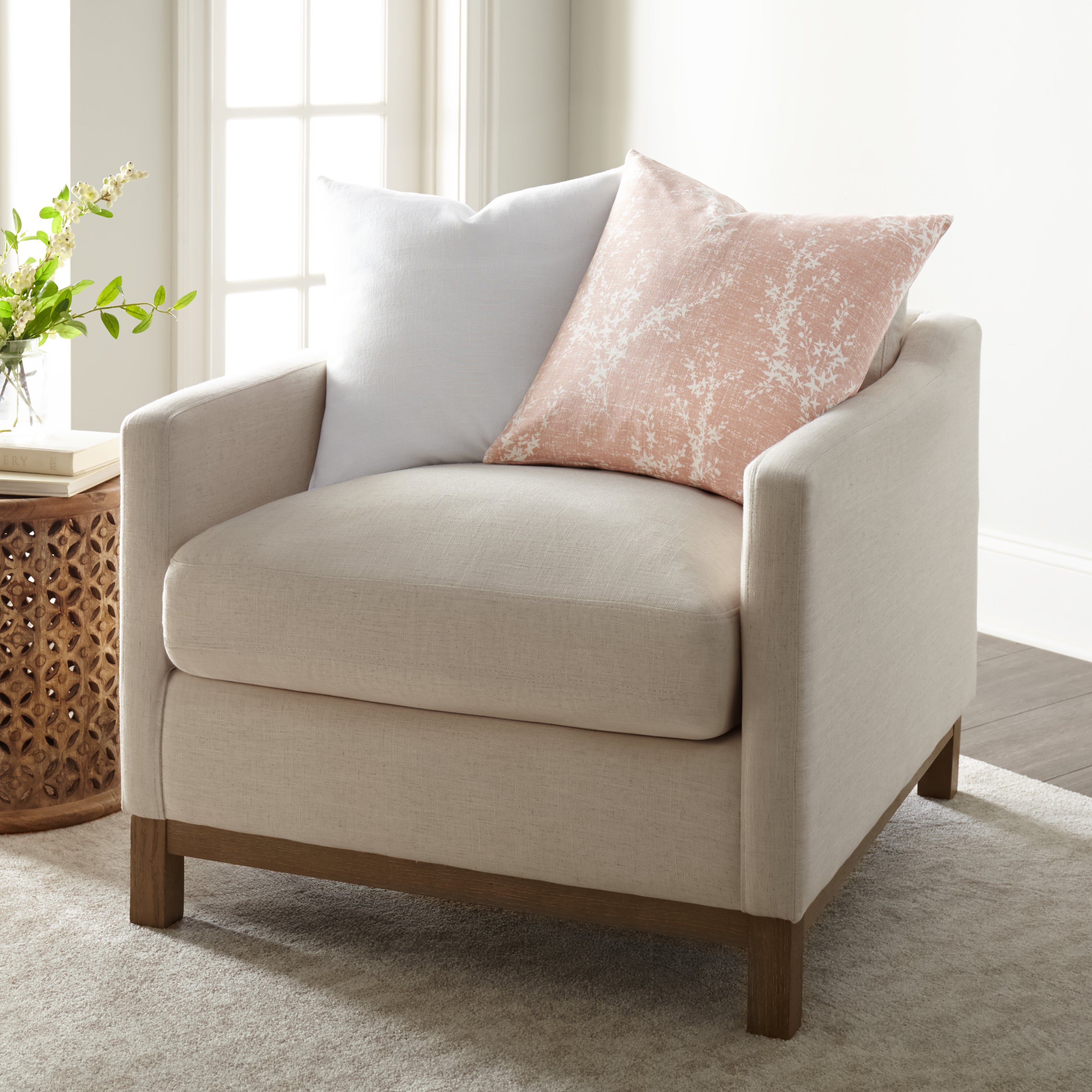 Willow Elegant Cotton Decor Throw Pillow Cover