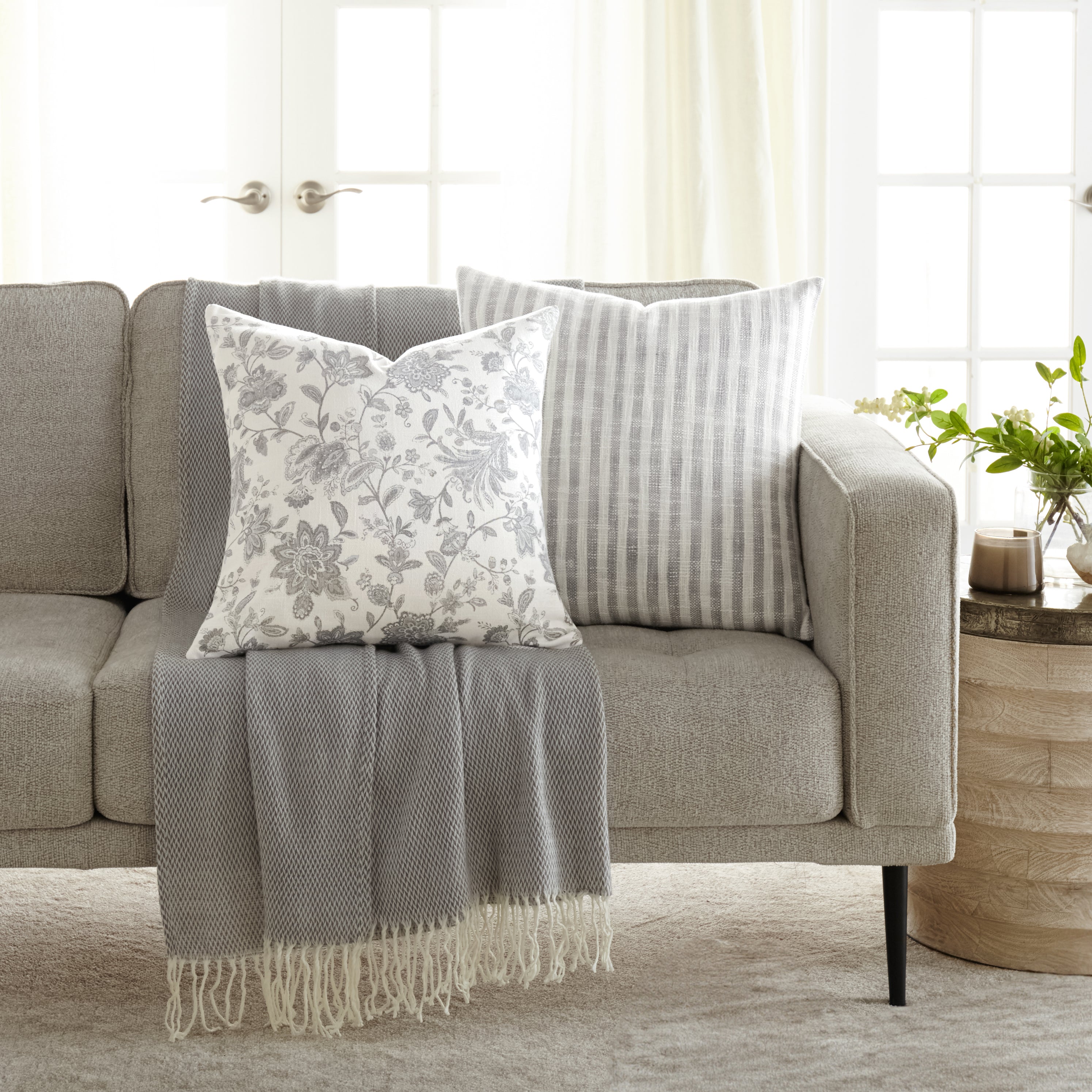 Bengal Stripe Yarn-Dyed Cotton Decor Throw Pillow Cover