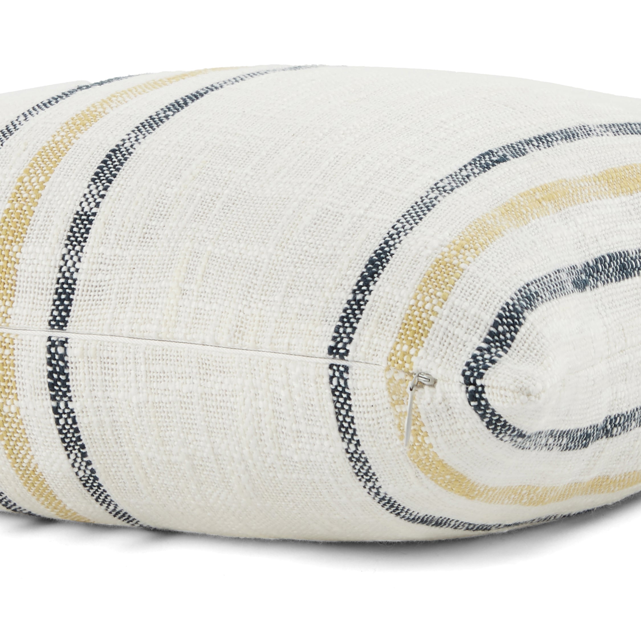 Framed Stripe Yarn-Dyed Cotton Decor Throw Pillow Cover