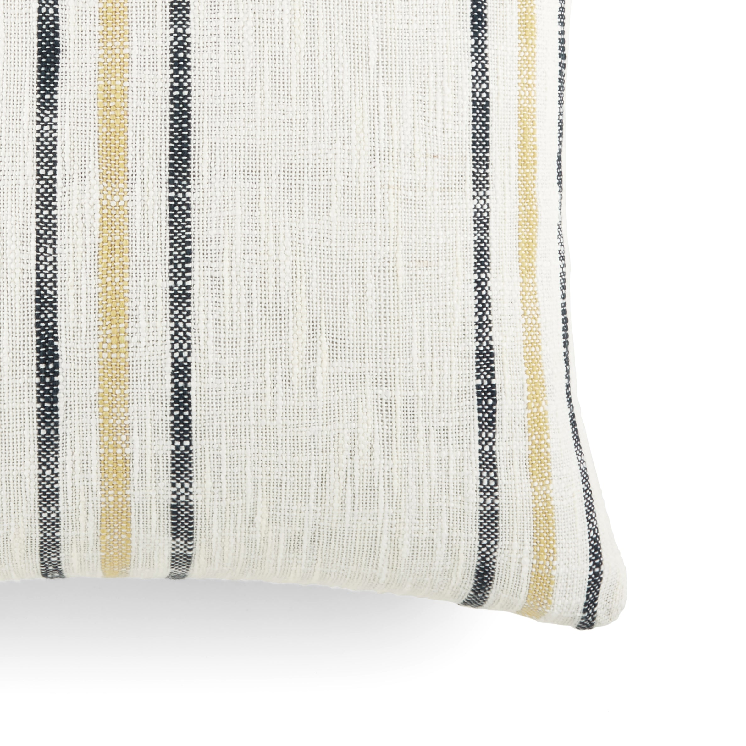 Framed Stripe Yarn-Dyed Cotton Decor Throw Pillow Cover