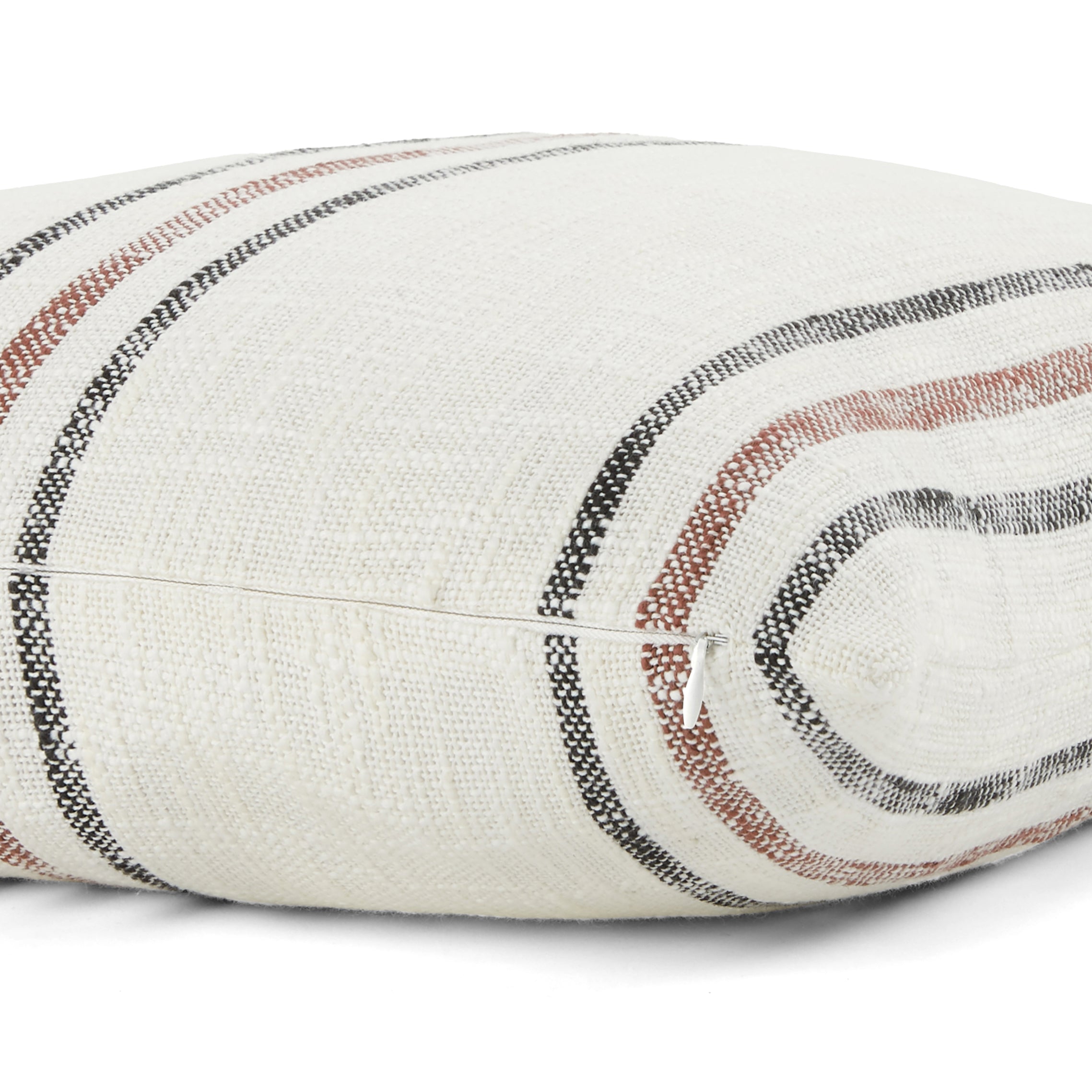 Framed Stripe Yarn-Dyed Cotton Decor Throw Pillow Cover