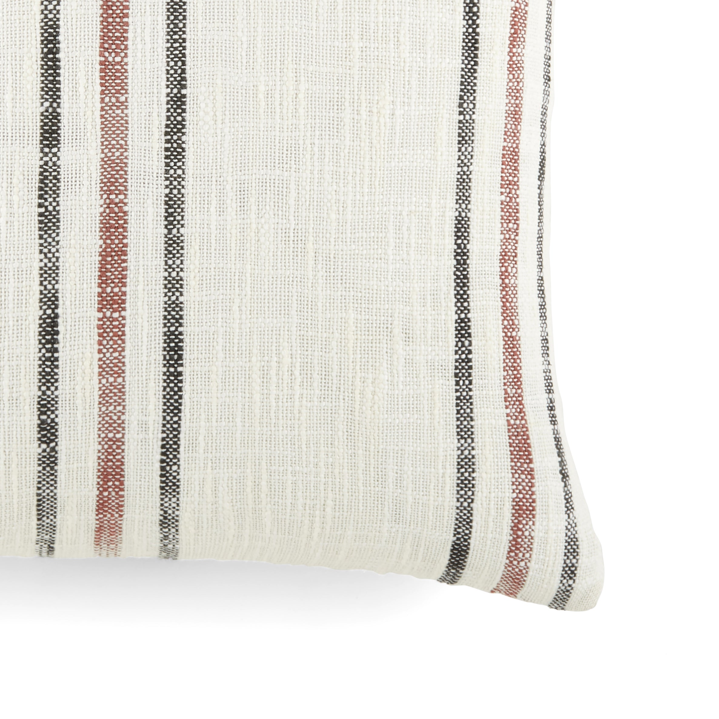 Framed Stripe Yarn-Dyed Cotton Decor Throw Pillow Cover