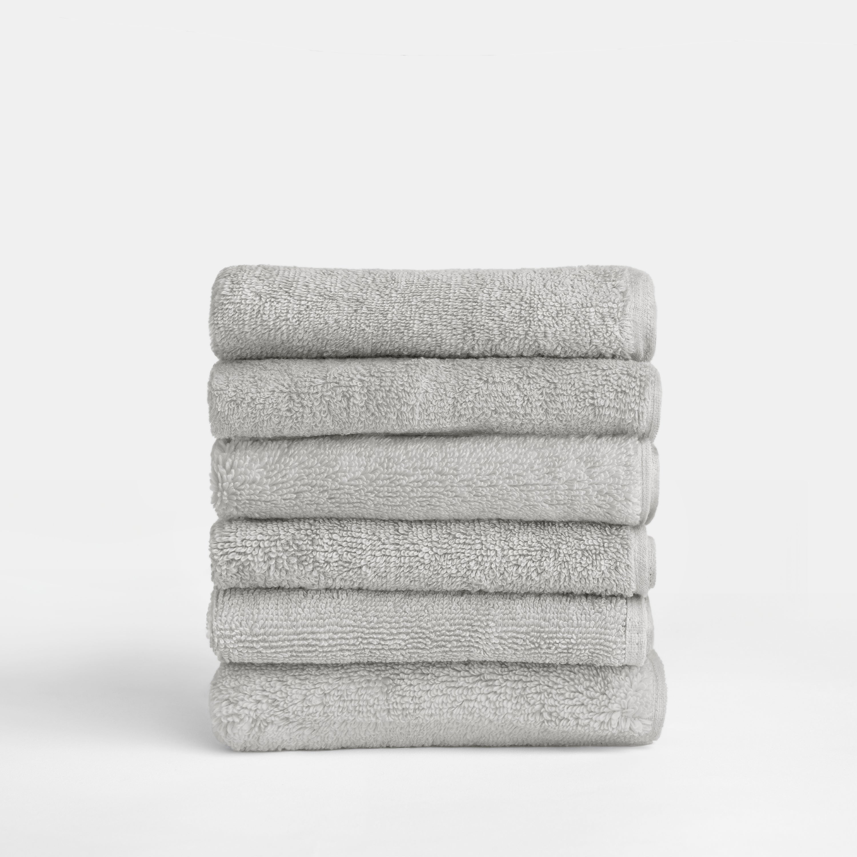 6-Pack 100% Cotton Hotel-Quality Washcloths