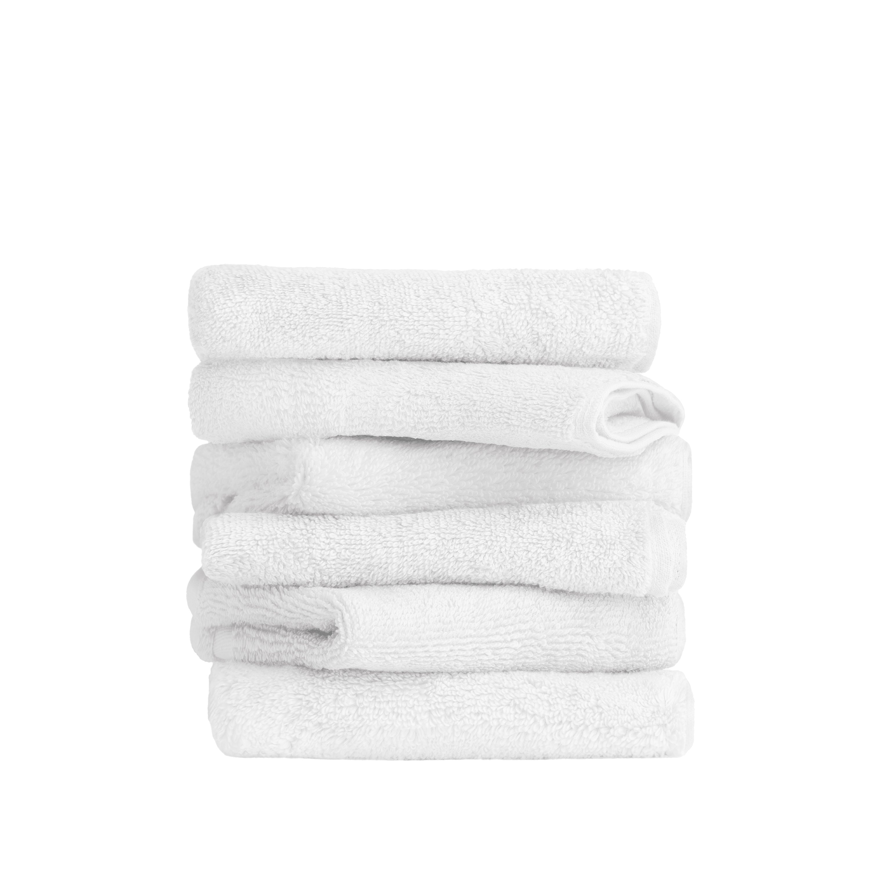 6-Pack 100% Cotton Hotel-Quality Washcloths