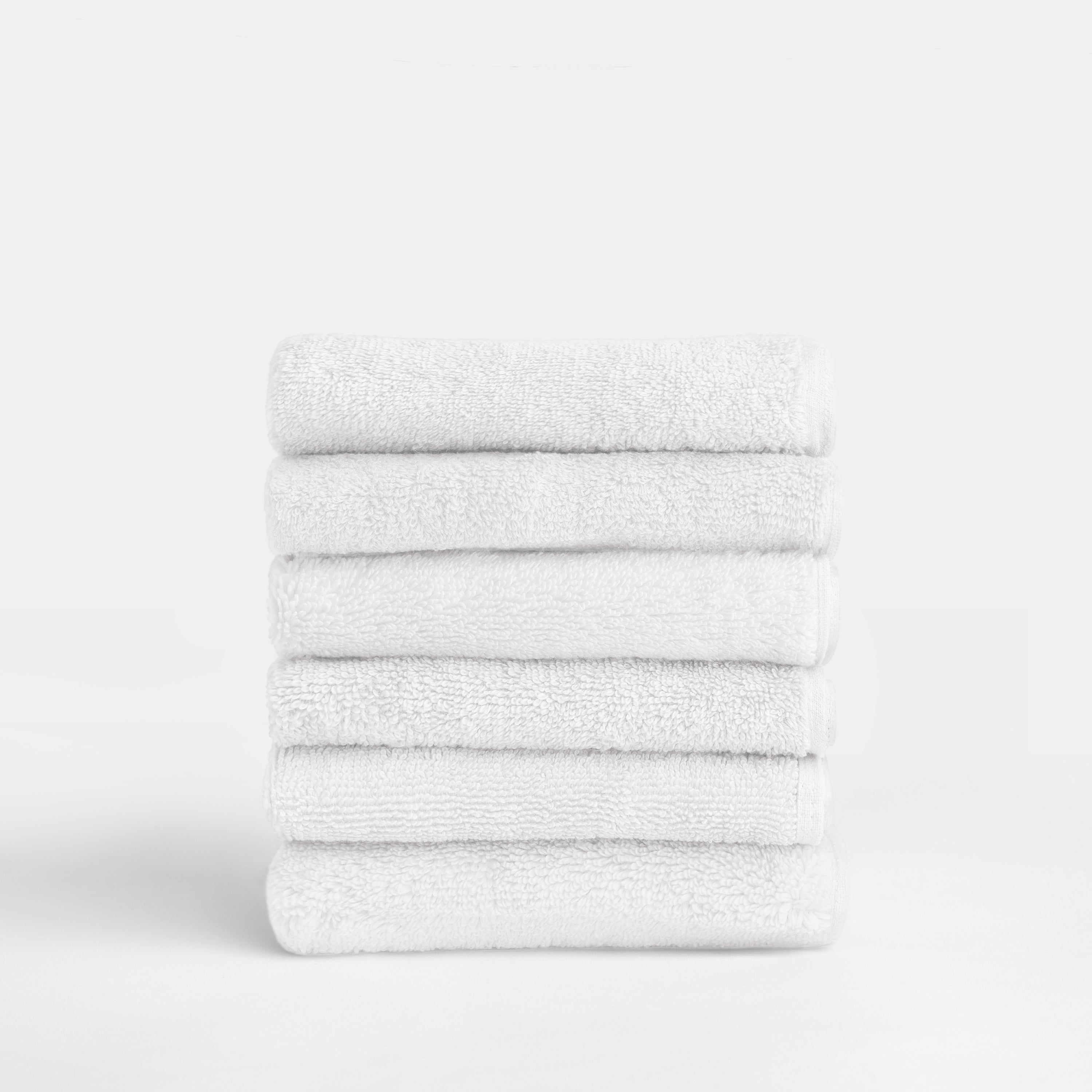 6-Pack 100% Cotton Hotel-Quality Washcloths