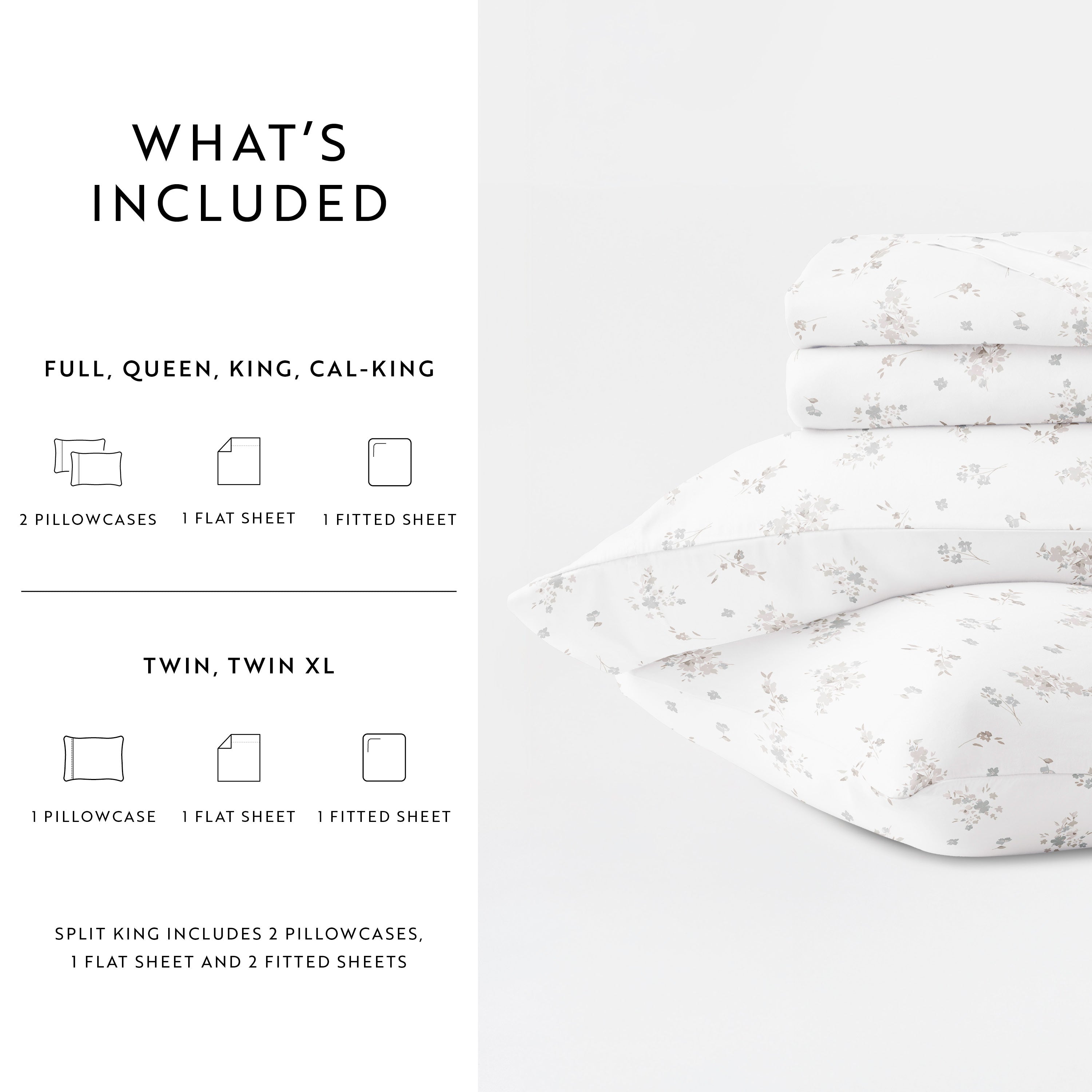 Bouquet Bliss 100% Cotton Long Staple Sheet Set