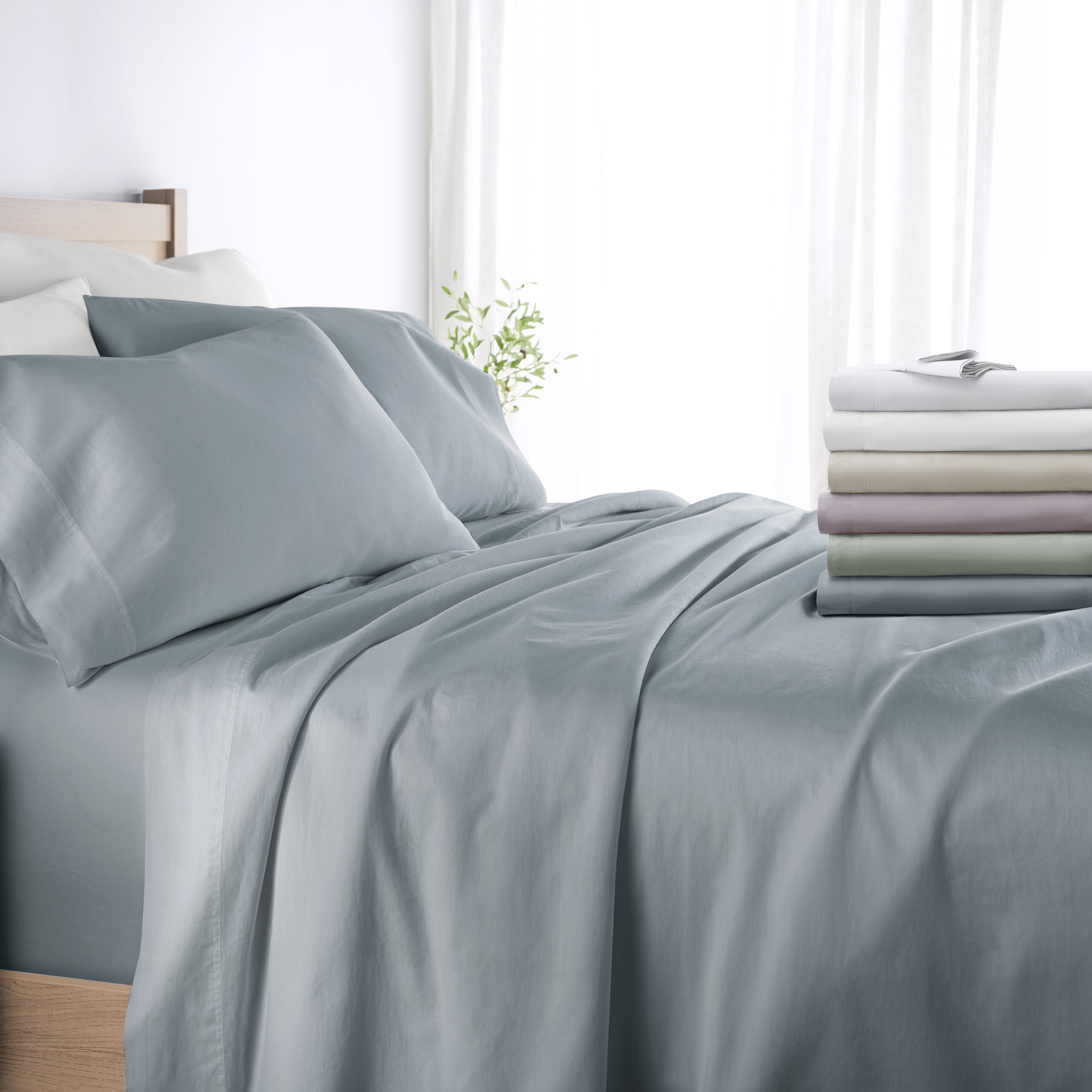4-Piece 100% Cotton Long Staple Sheet Set