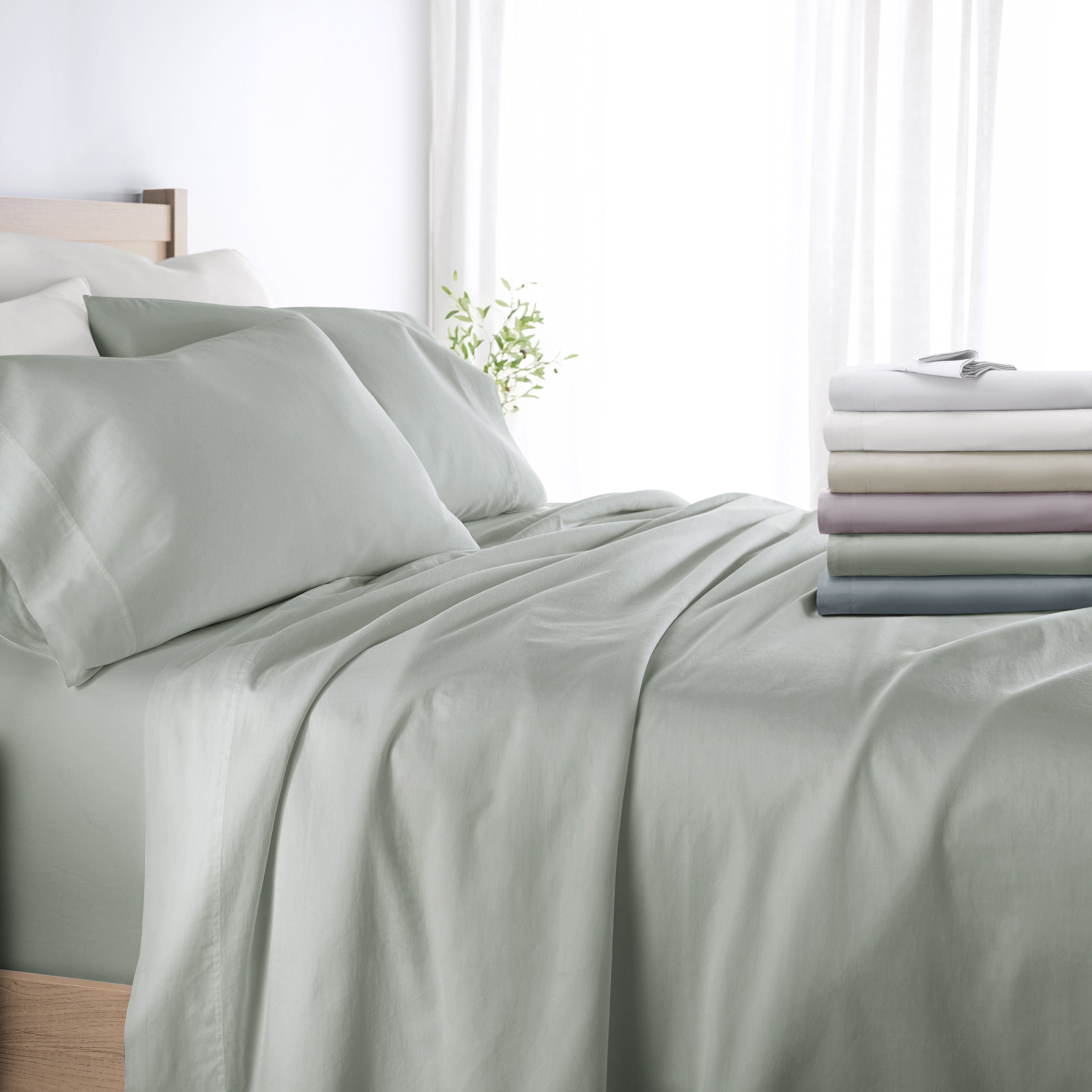 4-Piece 100% Cotton Long Staple Sheet Set