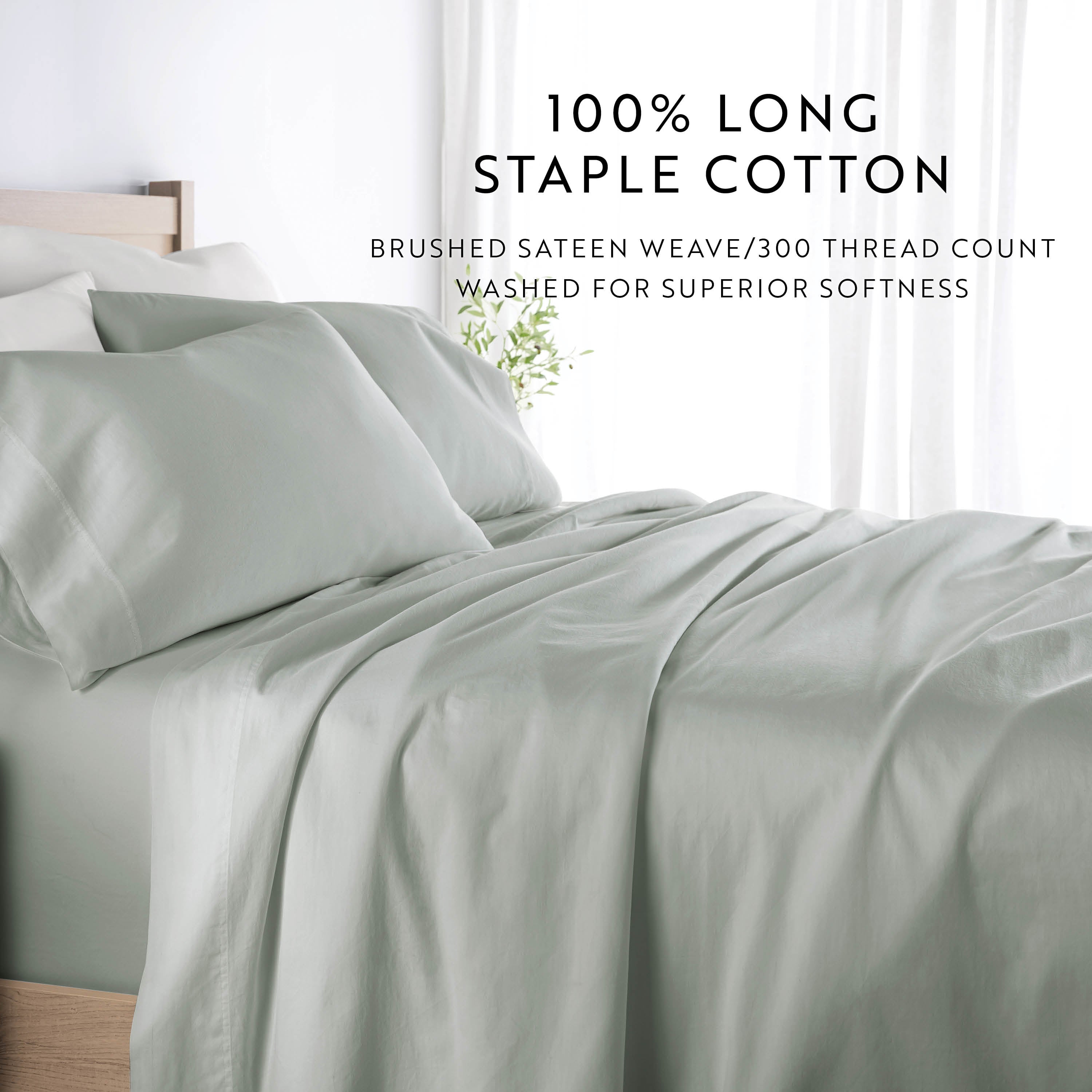 4-Piece 100% Cotton Long Staple Sheet Set