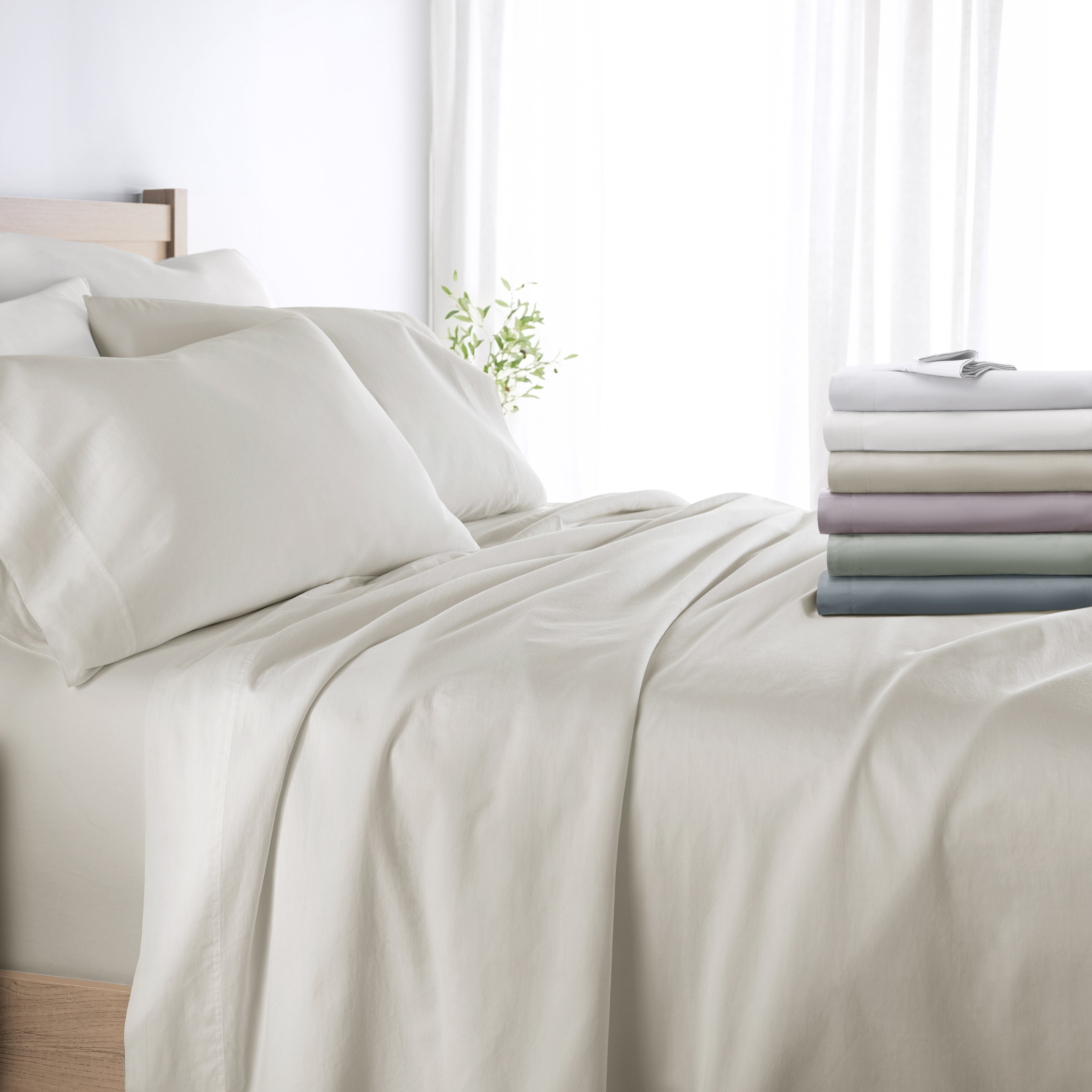 4-Piece 100% Cotton Long Staple Sheet Set