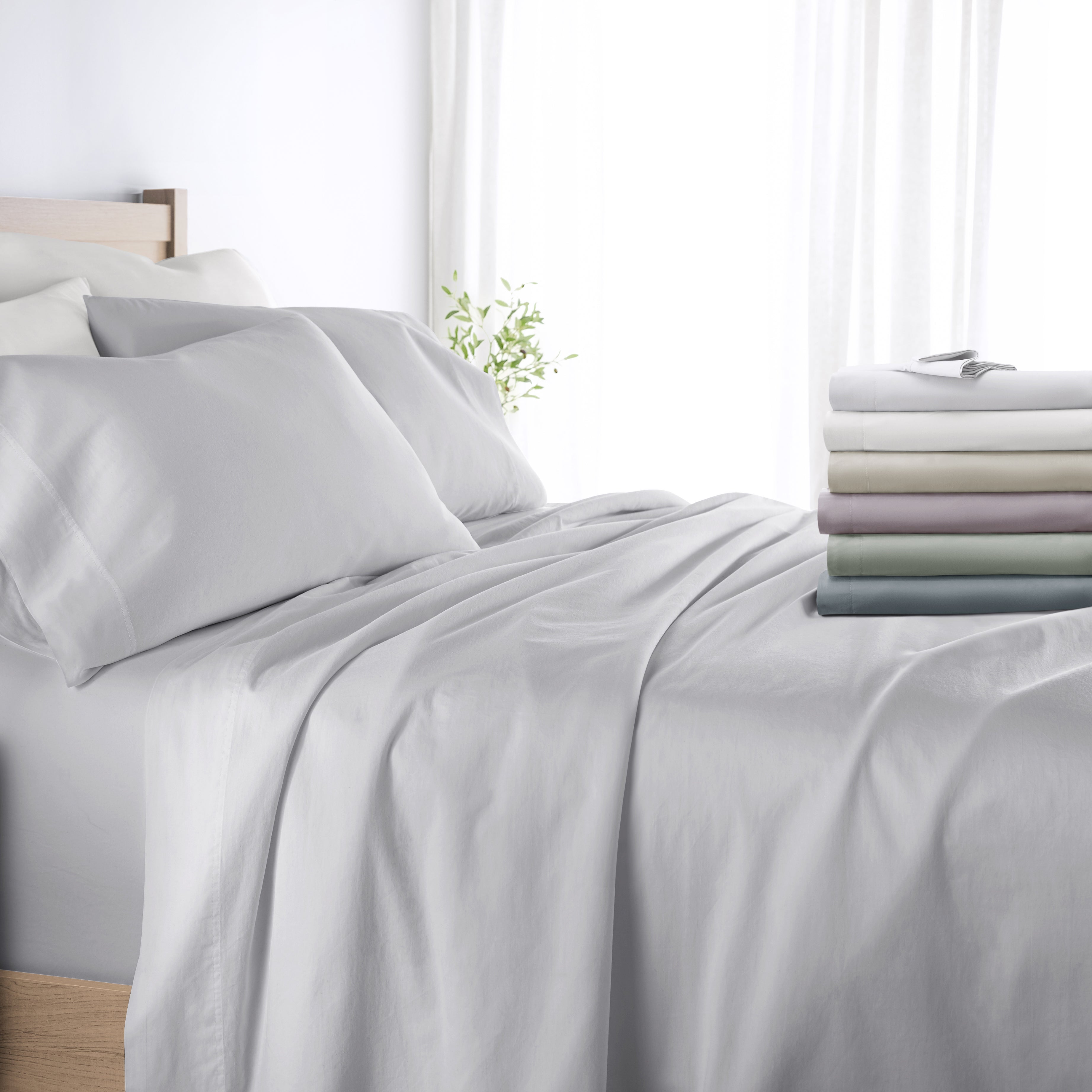 4-Piece 100% Cotton Long Staple Sheet Set