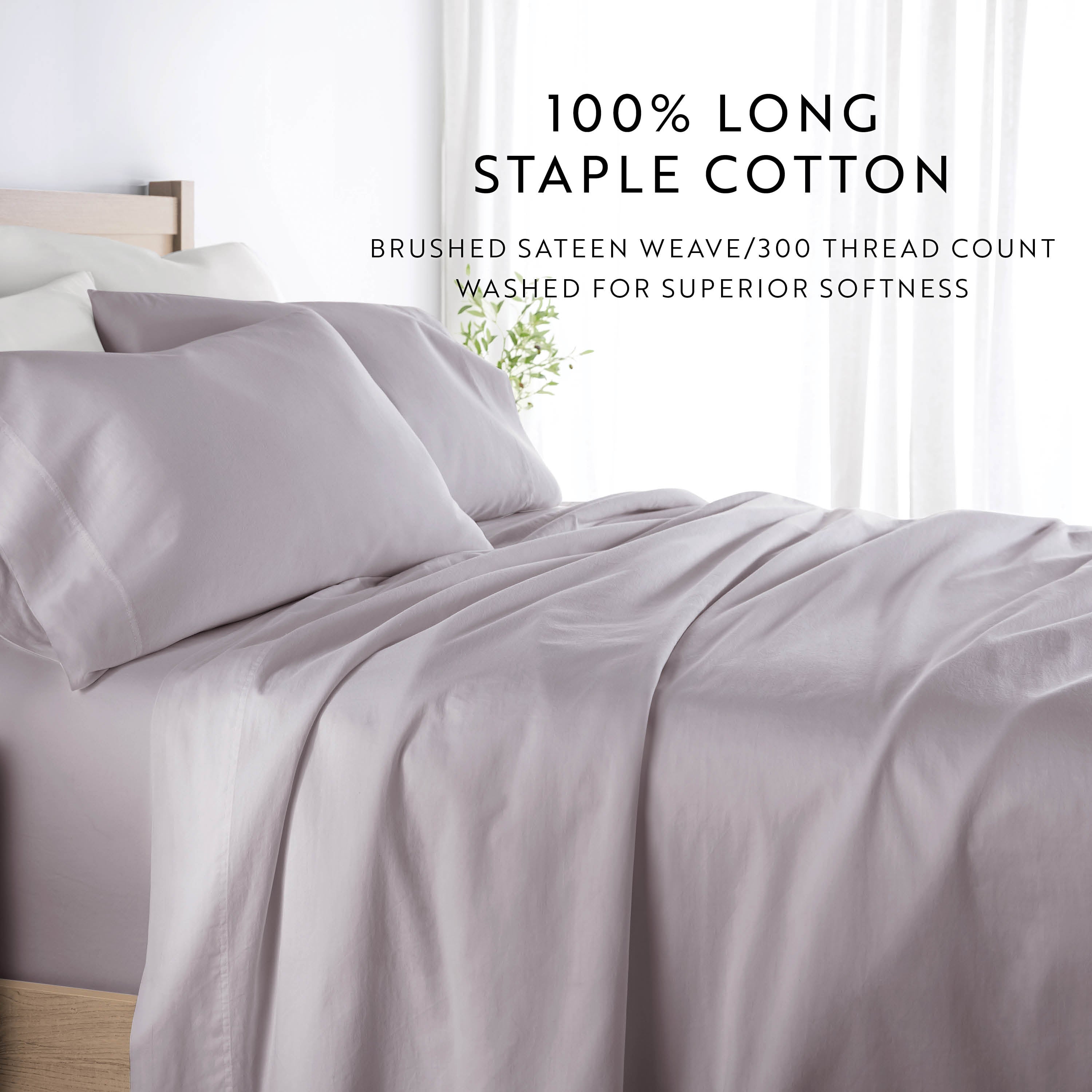 4-Piece 100% Cotton Long Staple Sheet Set