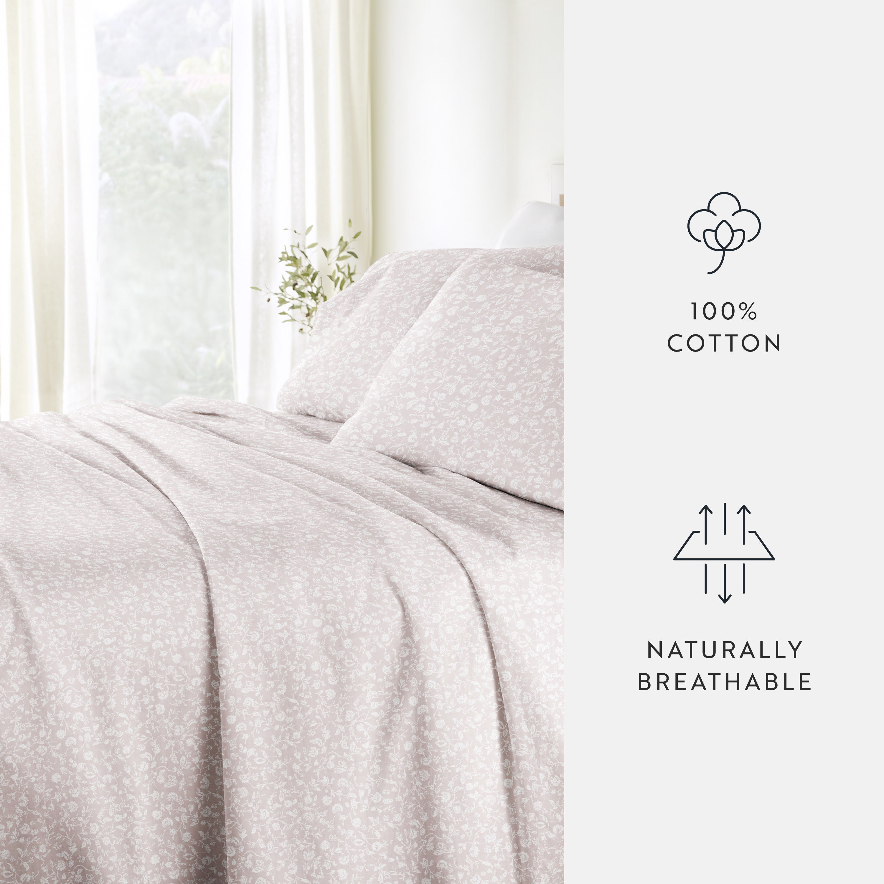 Rustic Jacobean 100% Cotton Long Staple Sheet Set