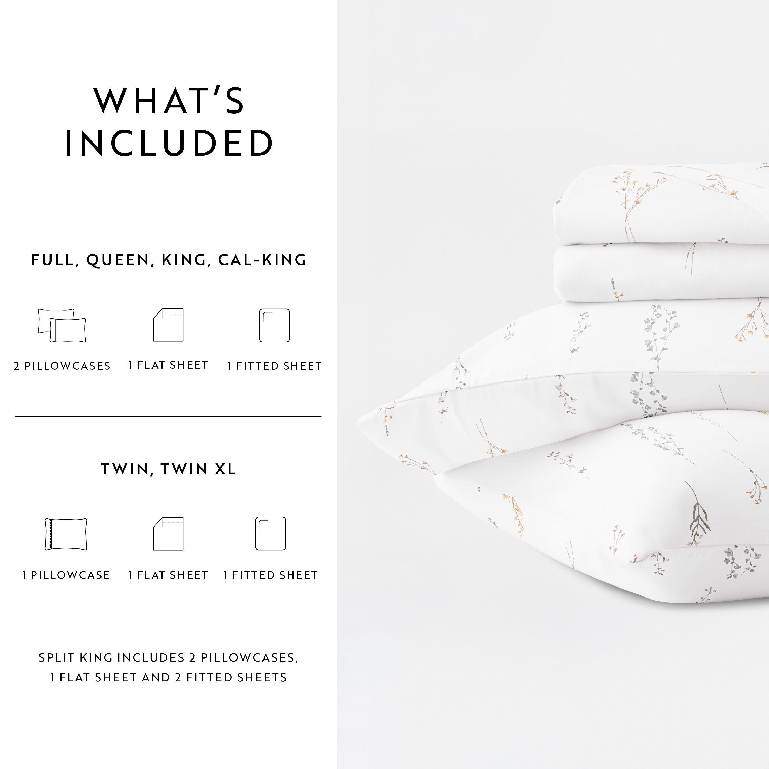 Wild Garden 100% Cotton Long Staple Sheet Set