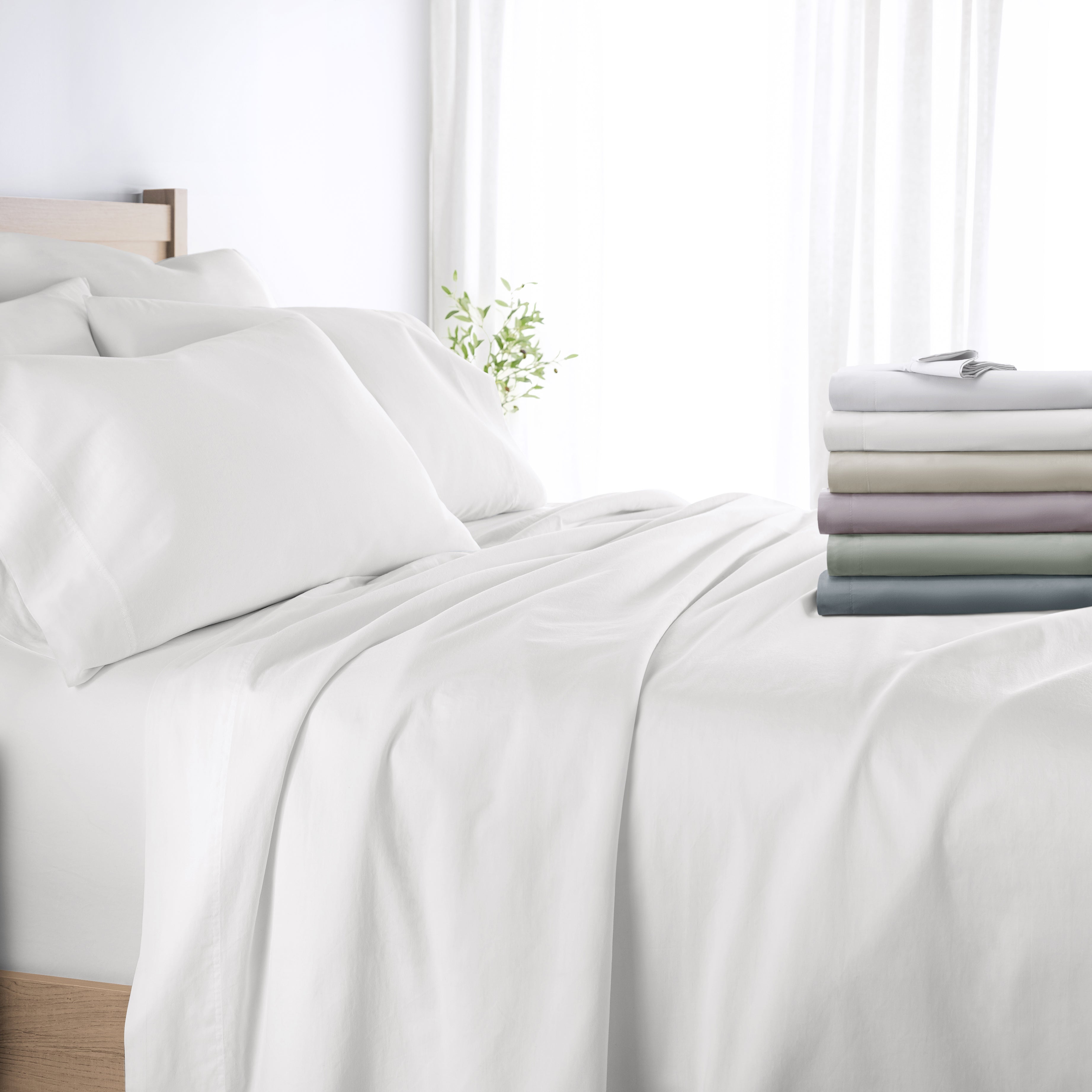 4-Piece 100% Cotton Long Staple Sheet Set