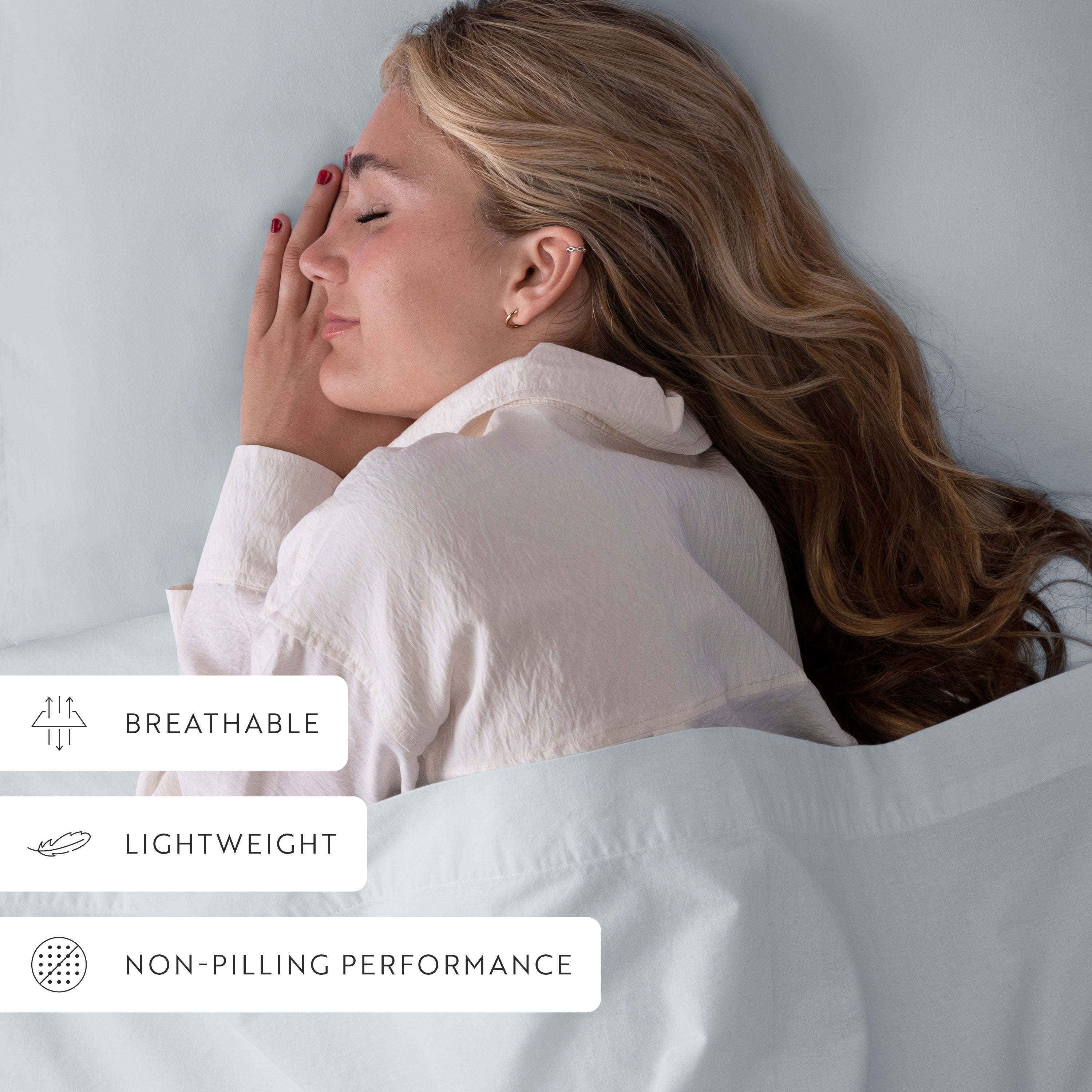 4-Piece 100% Cotton Percale Sheet Set