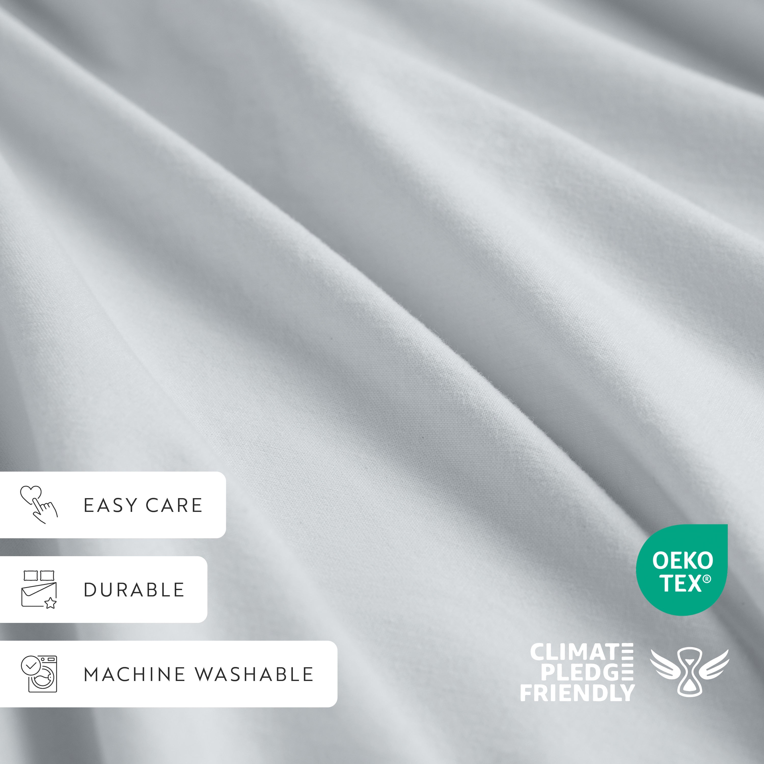 4-Piece 100% Cotton Percale Sheet Set