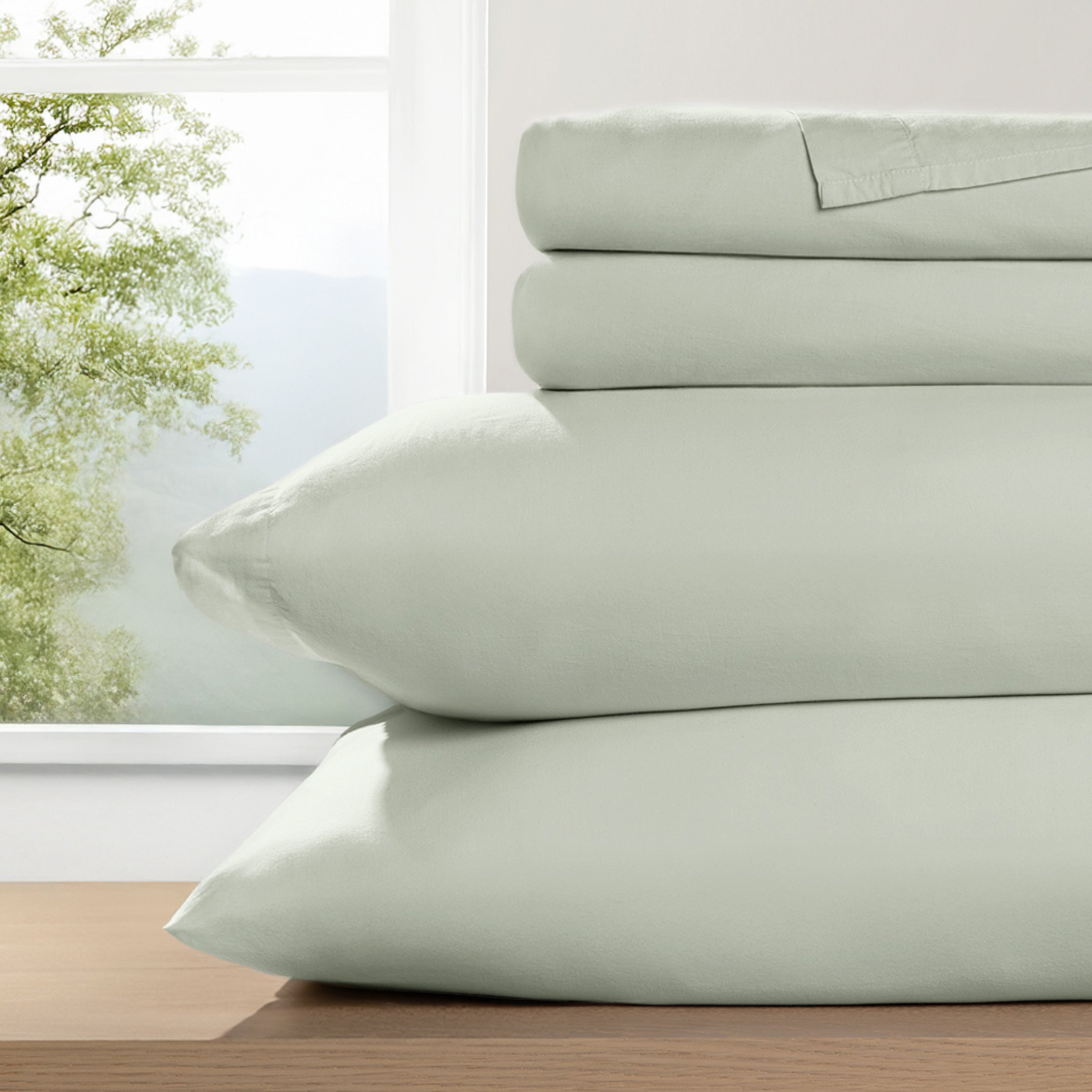 4-Piece 100% Cotton Percale Sheet Set