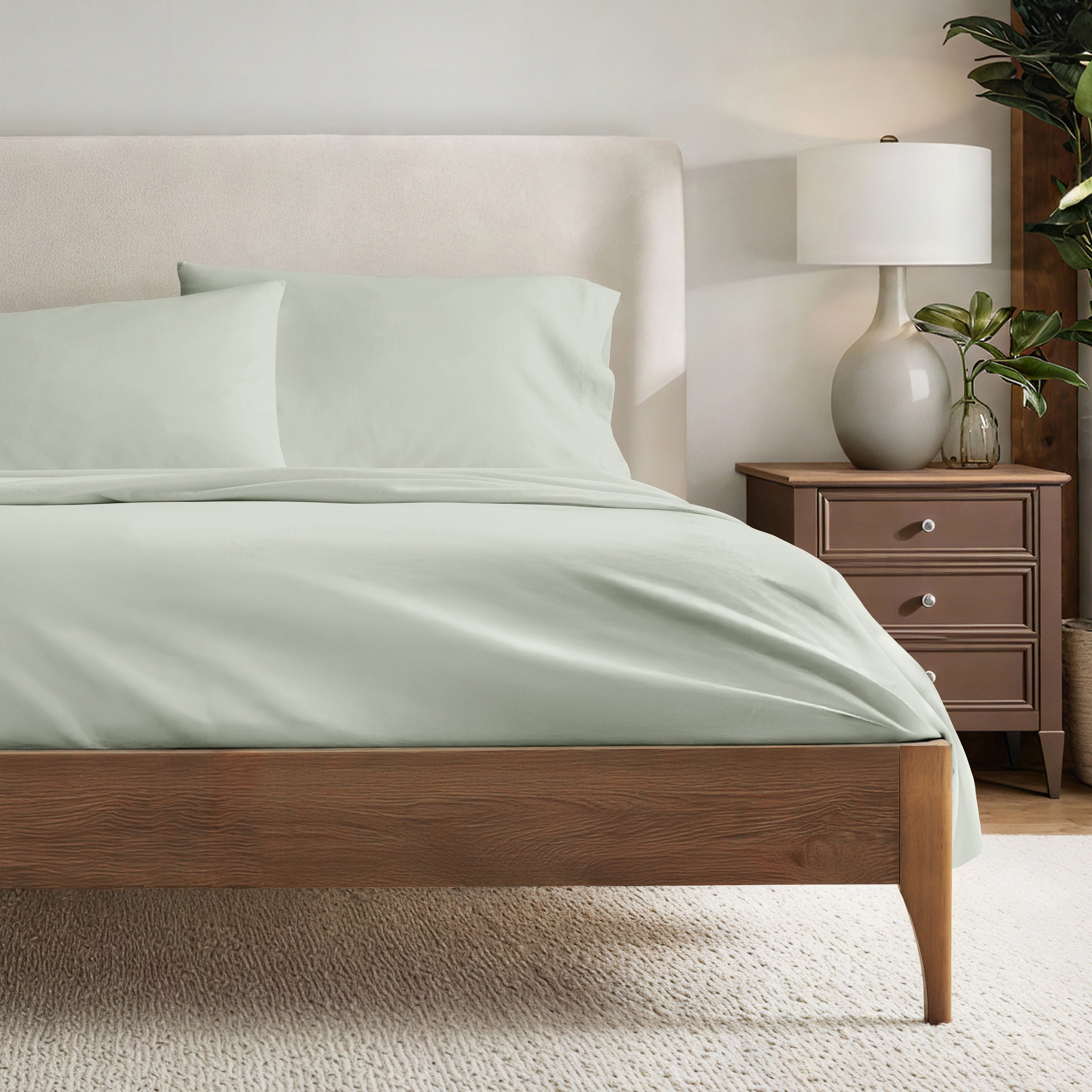 4-Piece 100% Cotton Percale Sheet Set