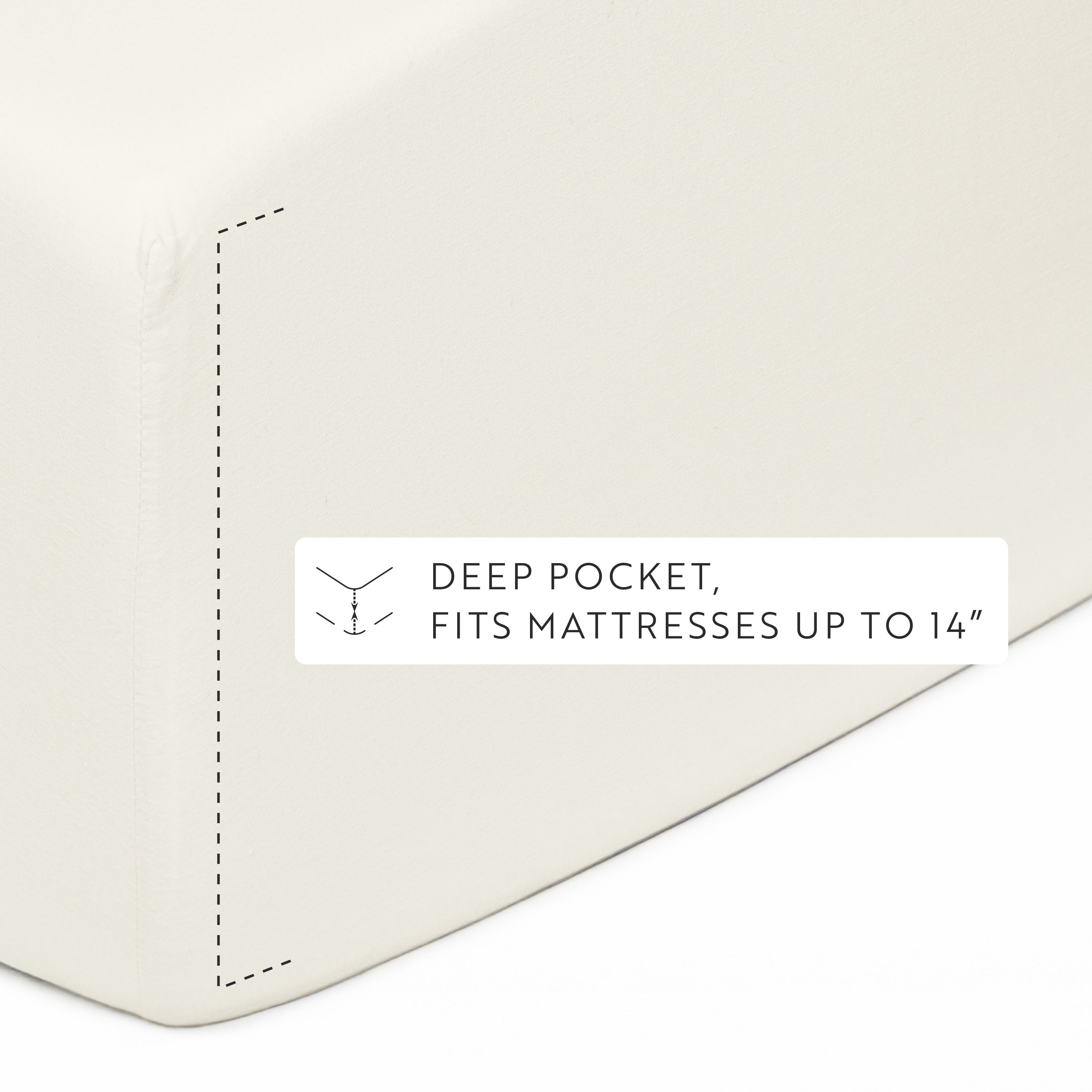 4-Piece 100% Cotton Percale Sheet Set