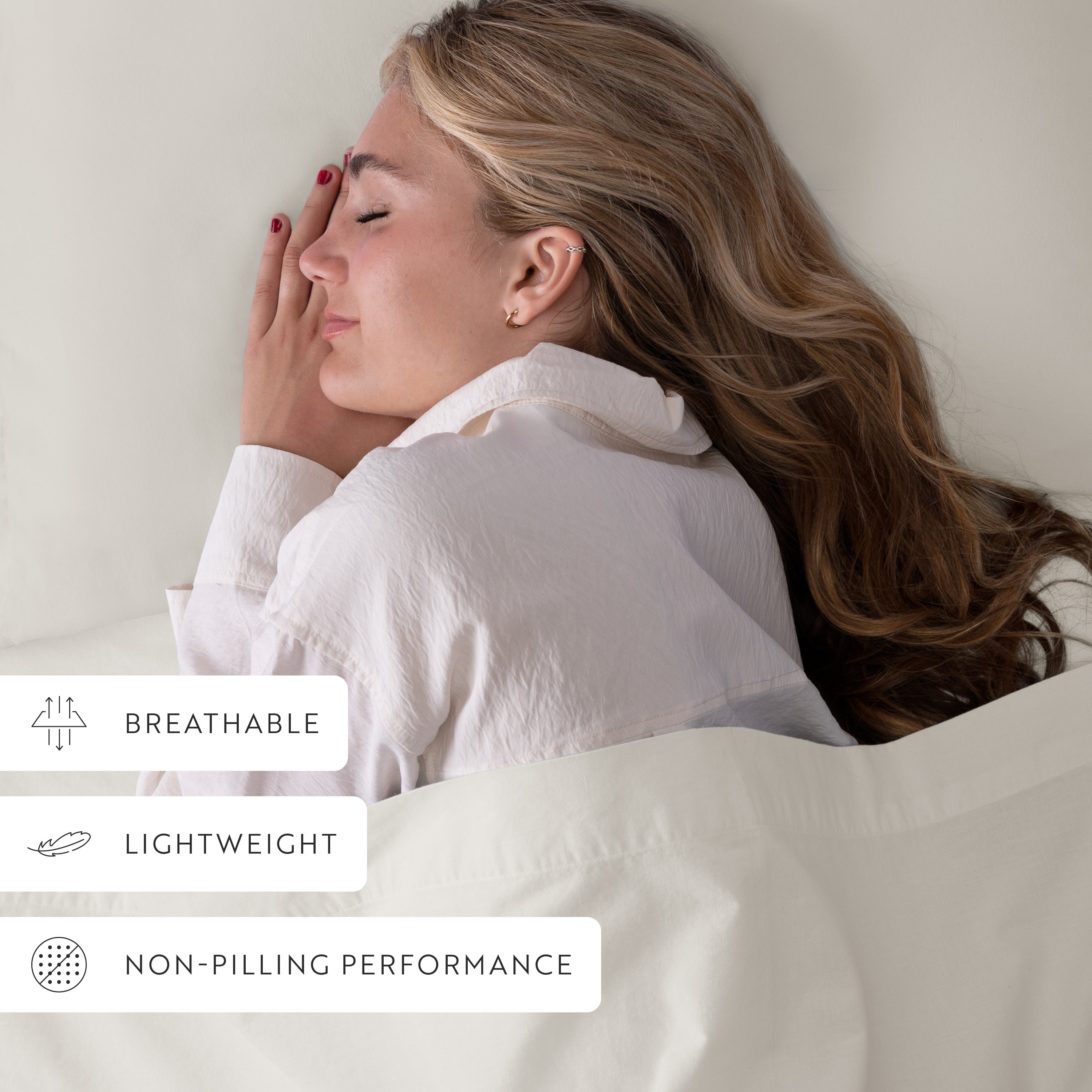 4-Piece 100% Cotton Percale Sheet Set