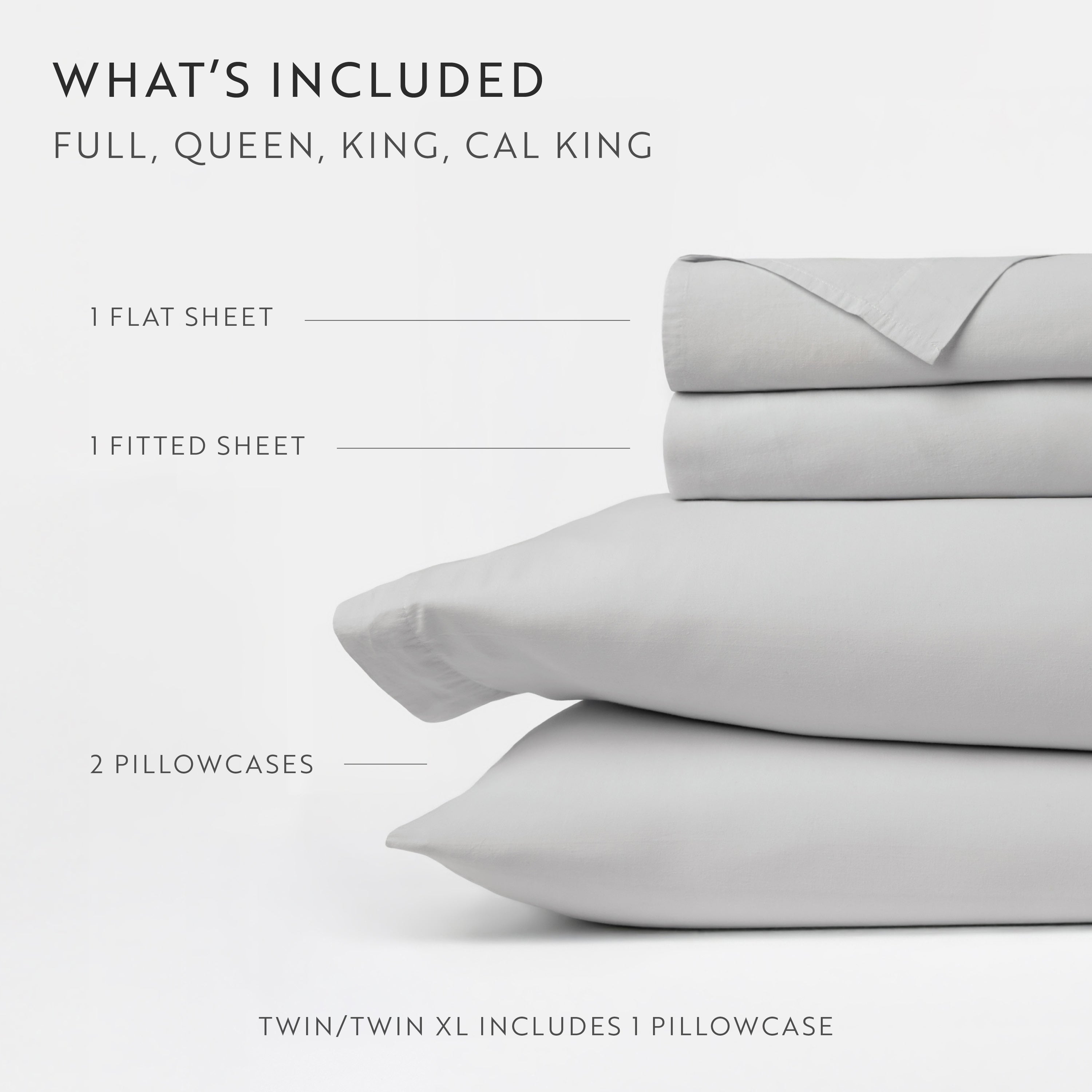 4-Piece 100% Cotton Percale Sheet Set