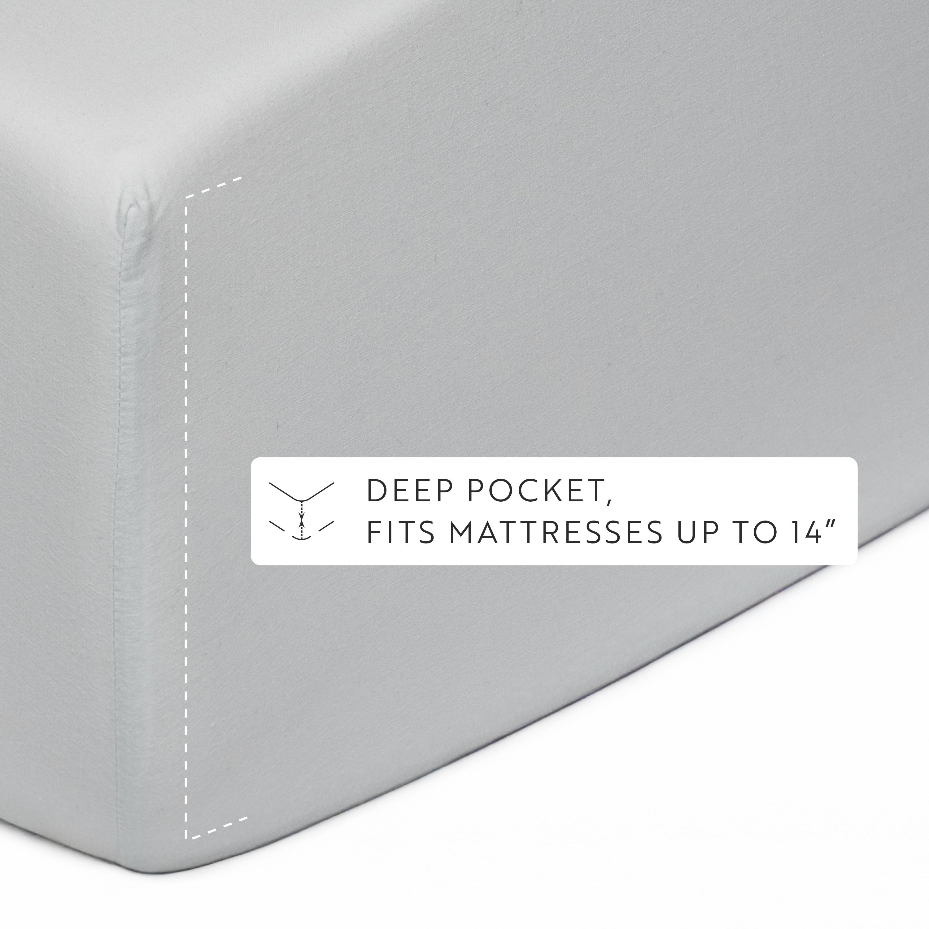 4-Piece 100% Cotton Percale Sheet Set