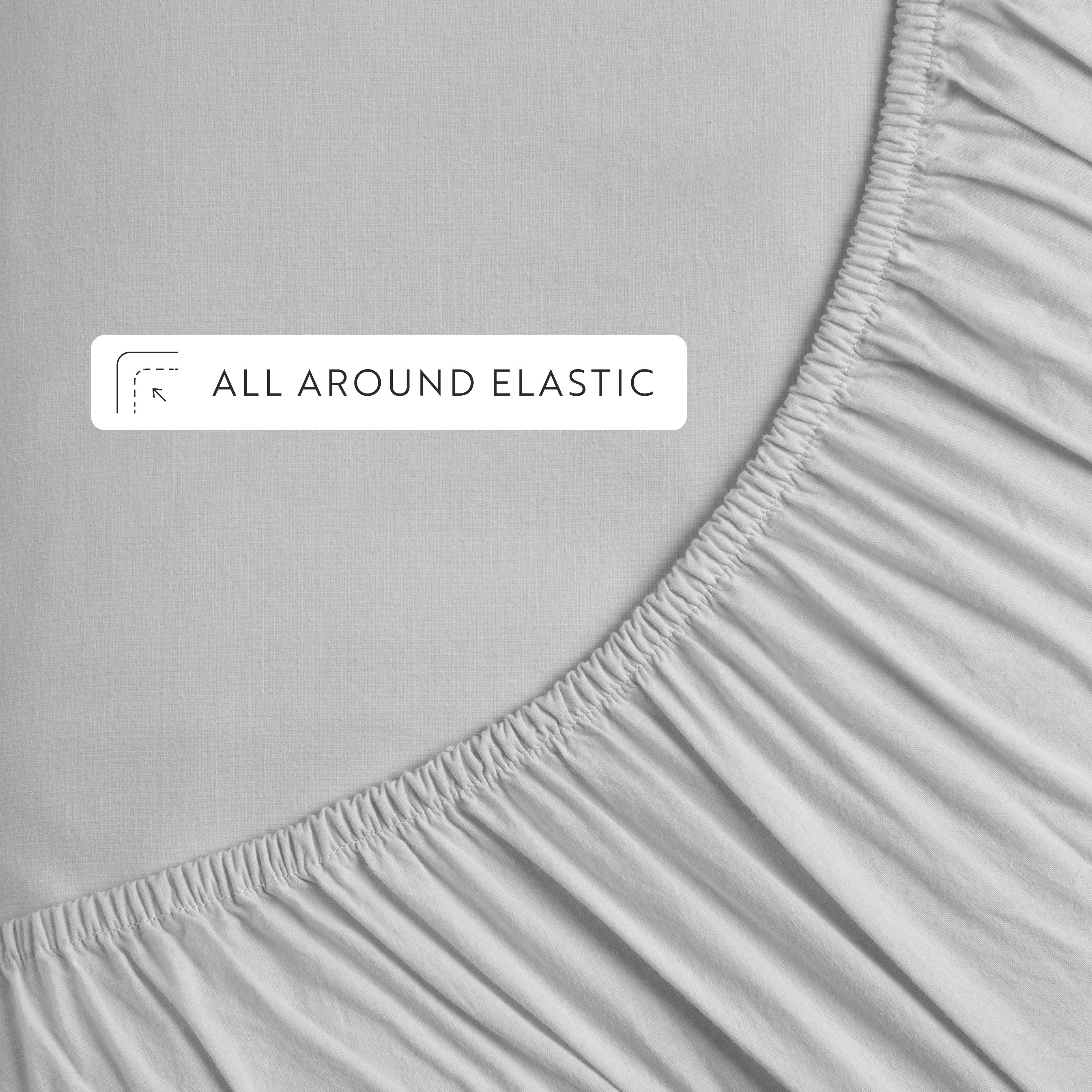 4-Piece 100% Cotton Percale Sheet Set