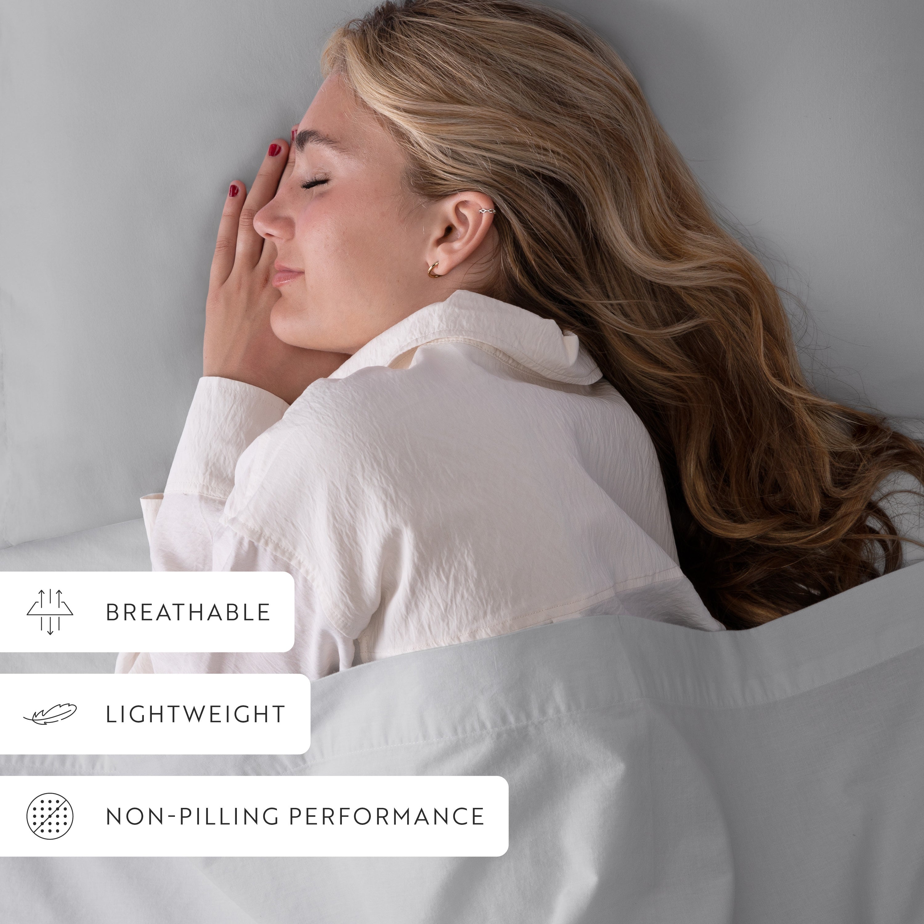 4-Piece 100% Cotton Percale Sheet Set