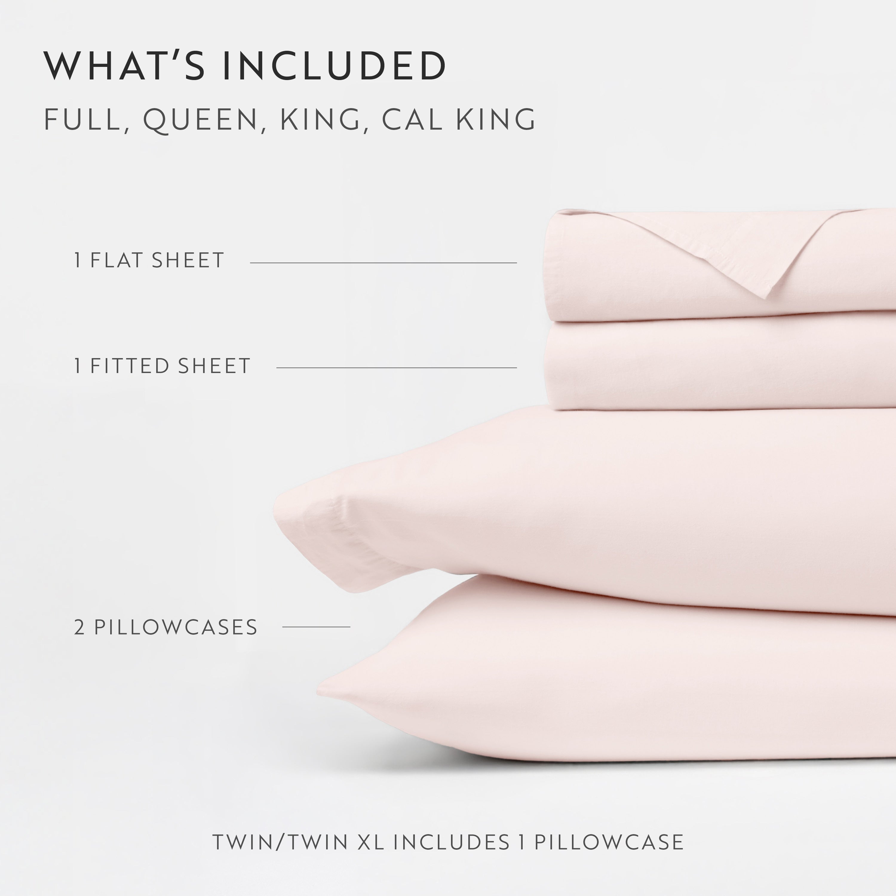 4-Piece 100% Cotton Percale Sheet Set