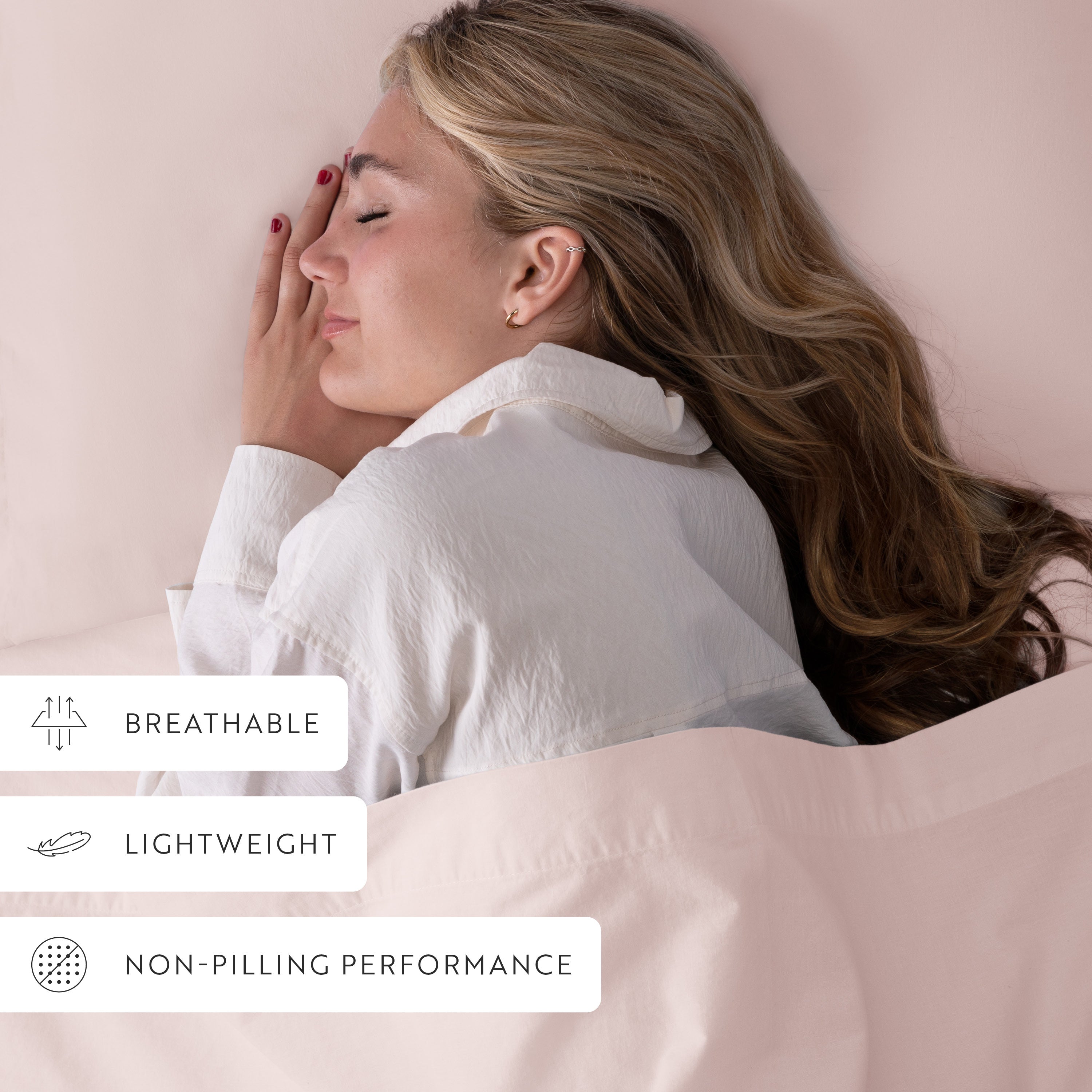 4-Piece 100% Cotton Percale Sheet Set