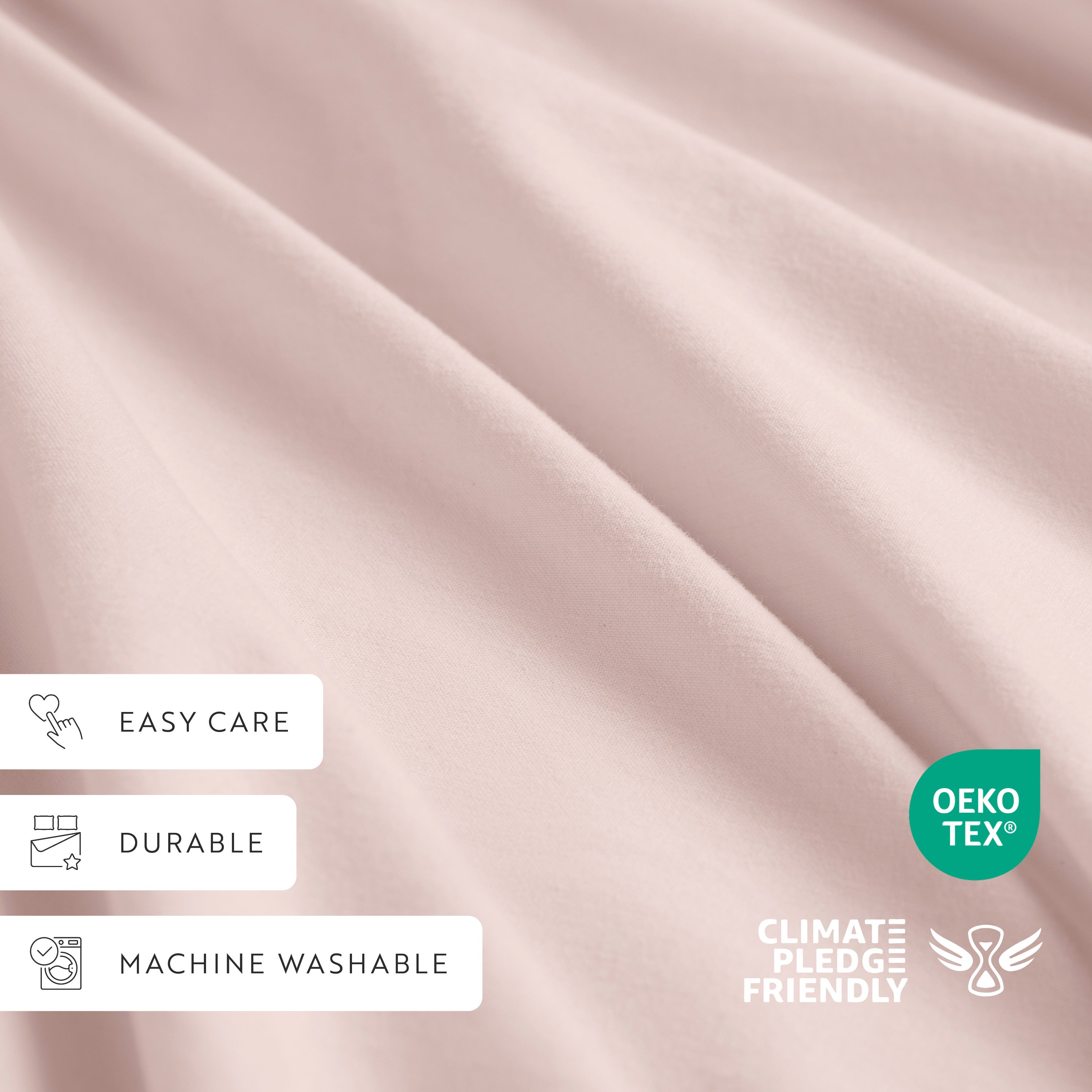 4-Piece 100% Cotton Percale Sheet Set