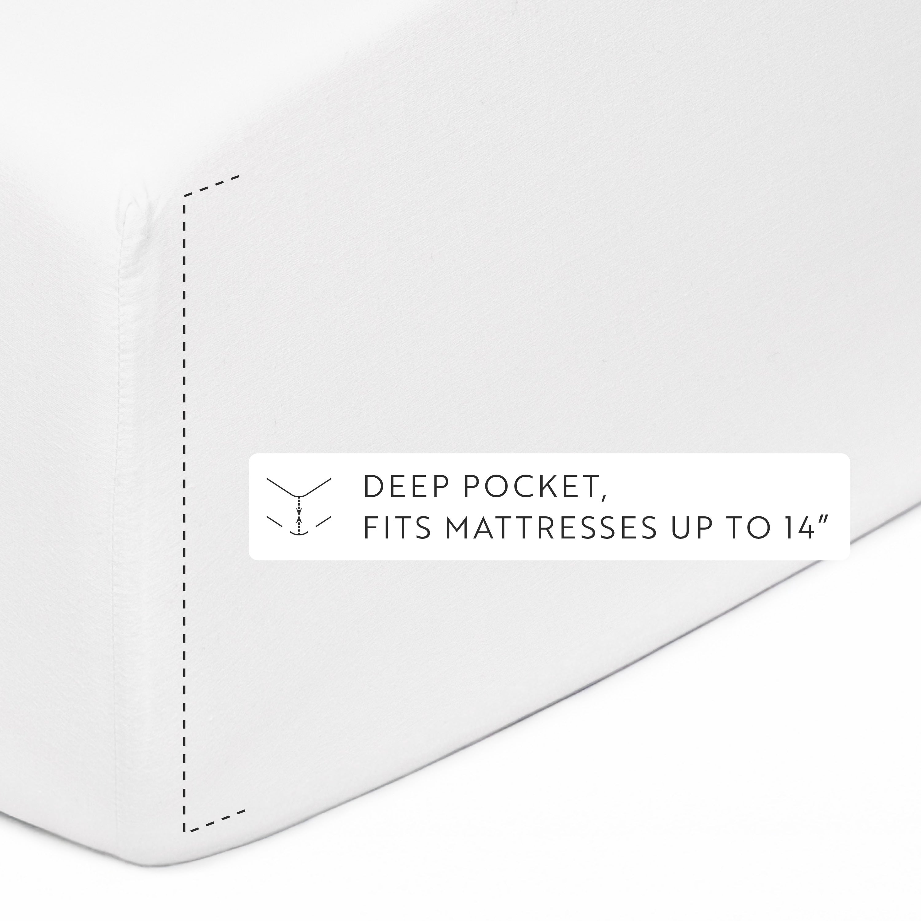 4-Piece 100% Cotton Percale Sheet Set