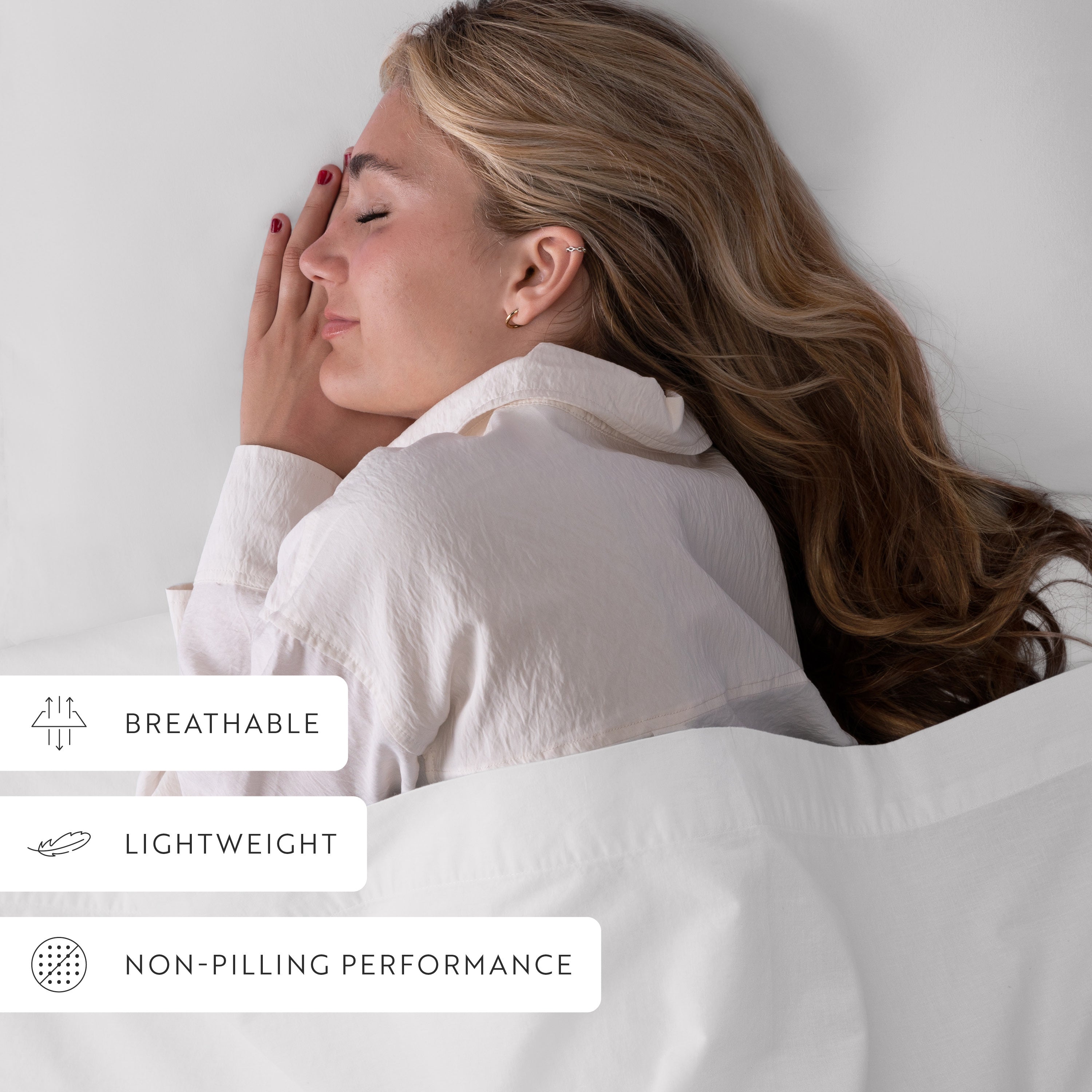 4-Piece 100% Cotton Percale Sheet Set