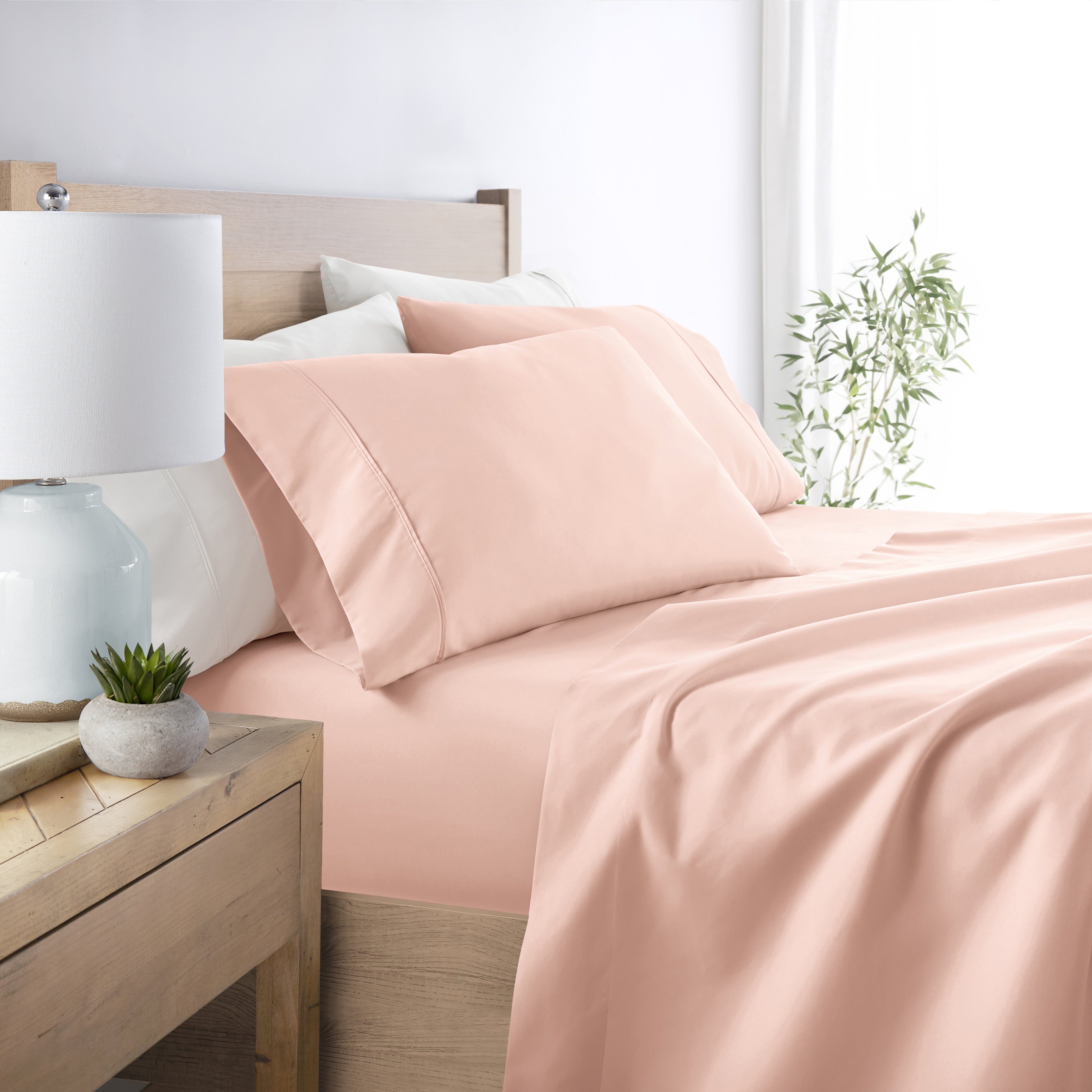 4-Piece Double Brushed Solid Sheet Set