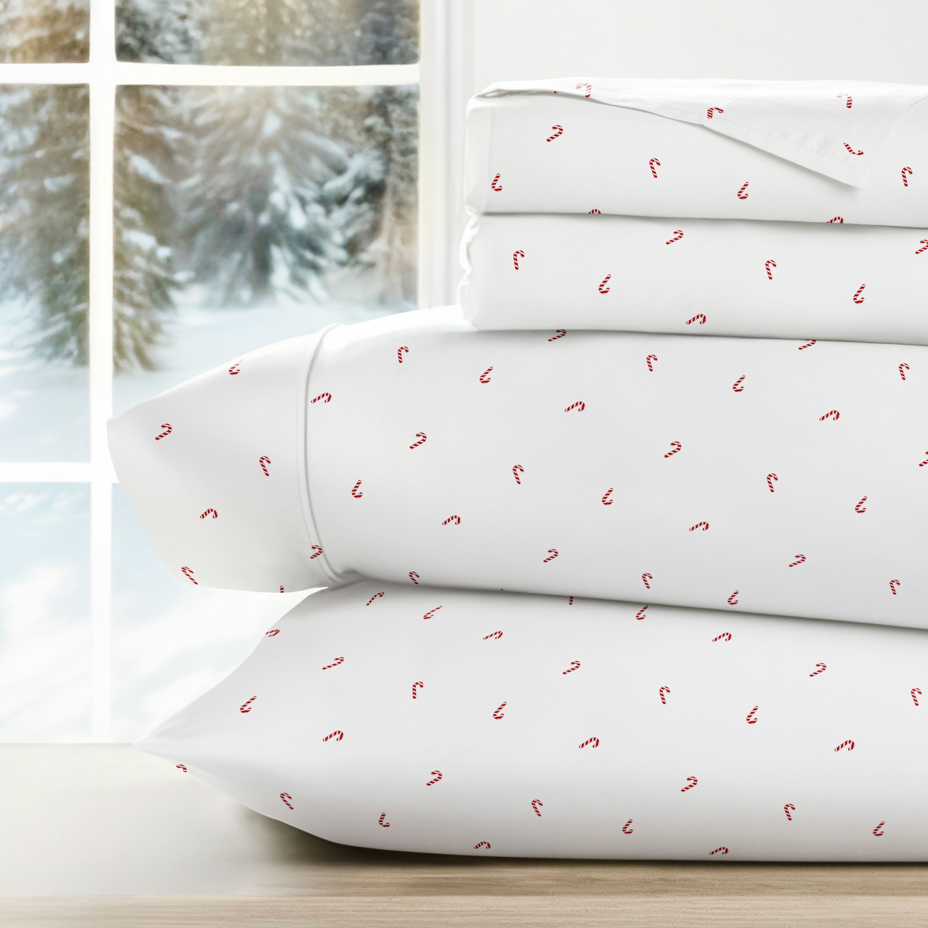 Candy Cane 4-Piece Patterned Sheet Set