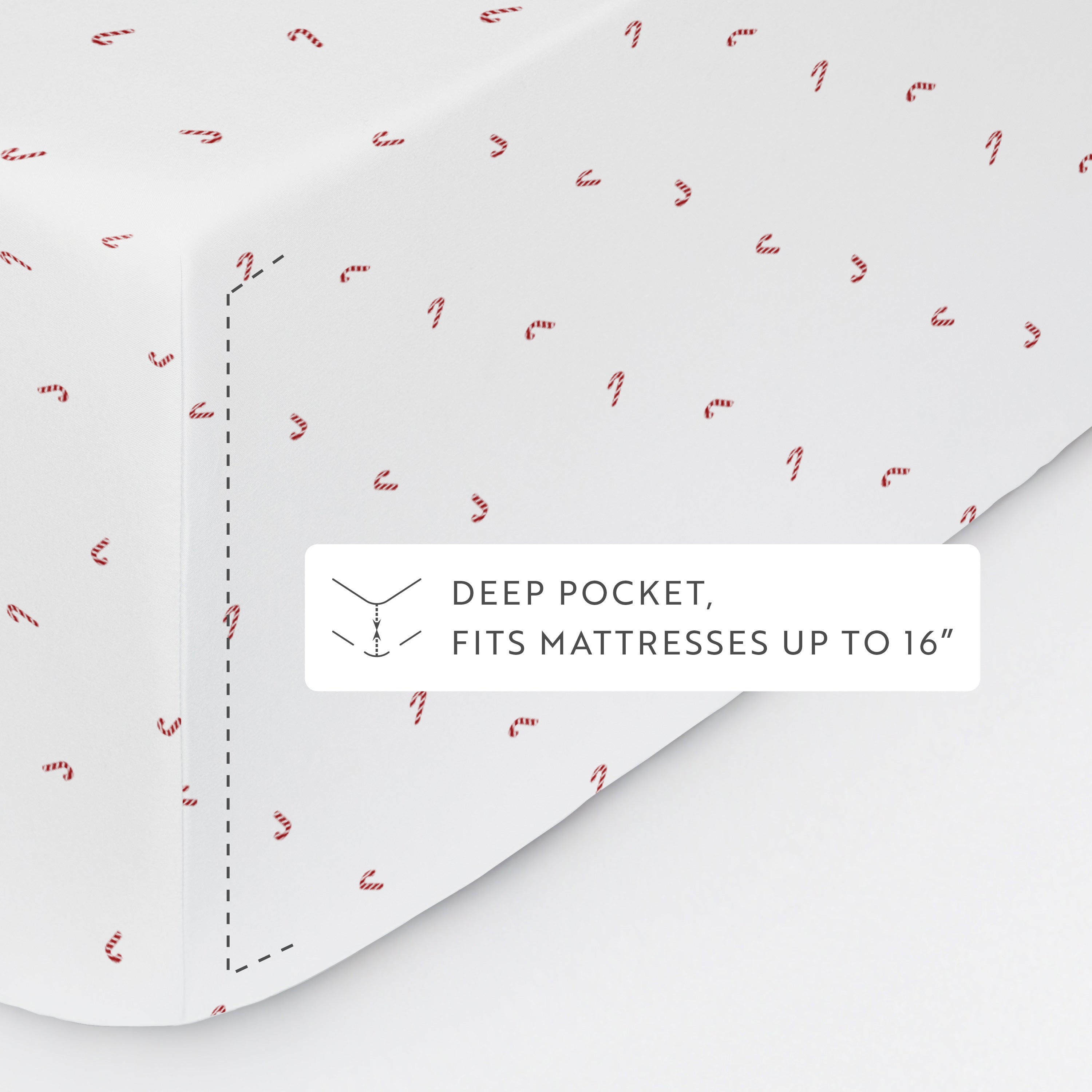 Candy Cane 4-Piece Patterned Sheet Set