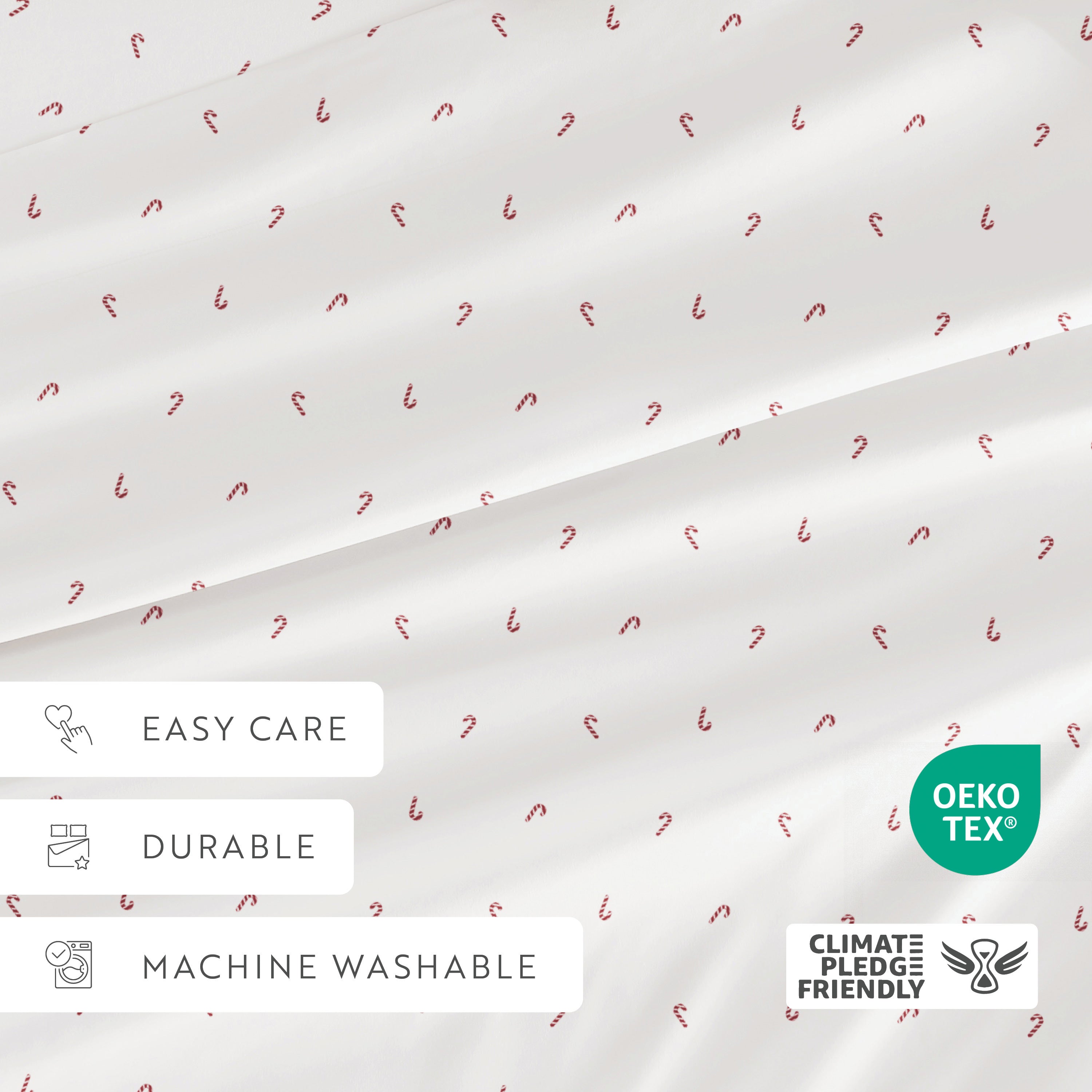 Candy Cane 4-Piece Patterned Sheet Set