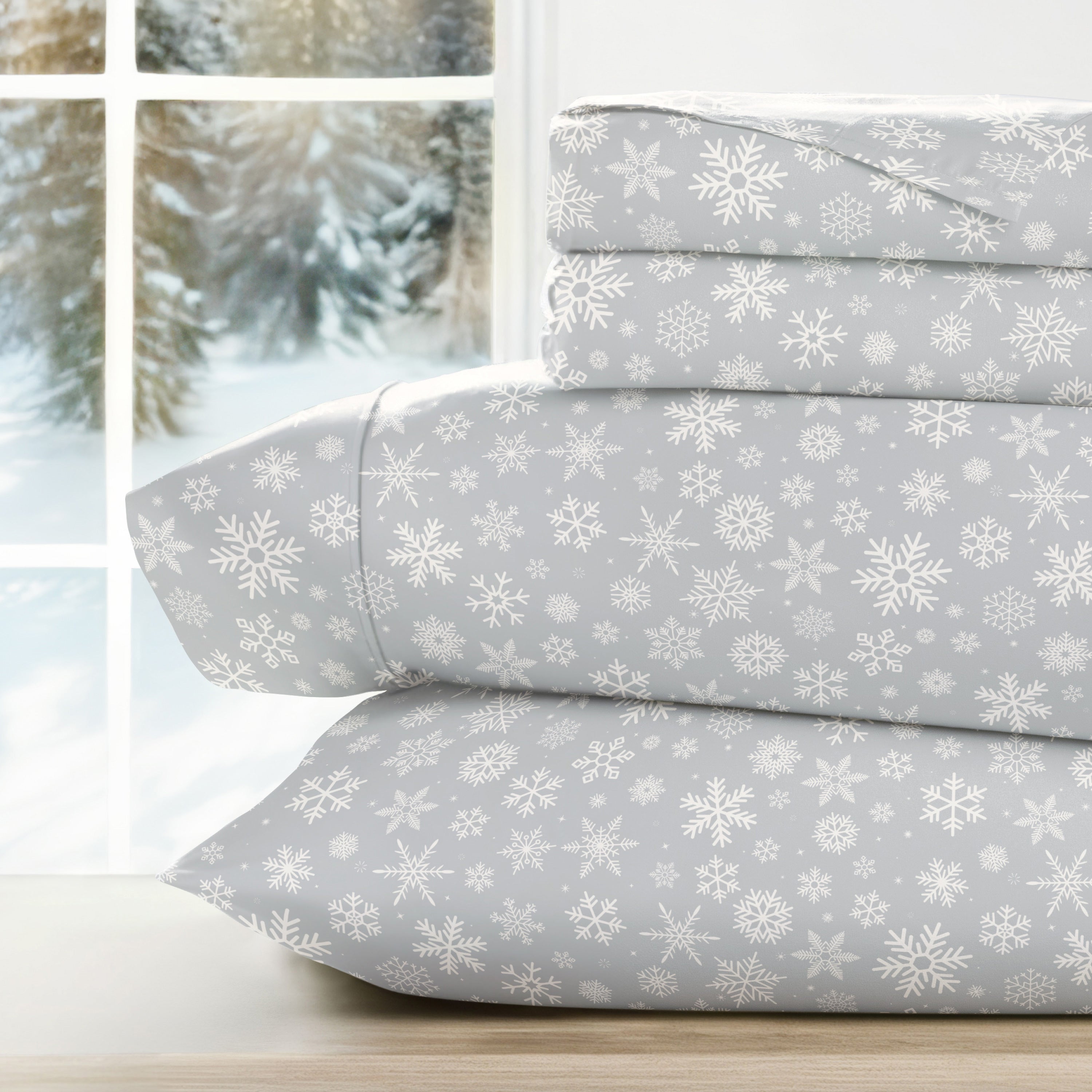 Let It Snow 4-Piece Patterned Sheet Set