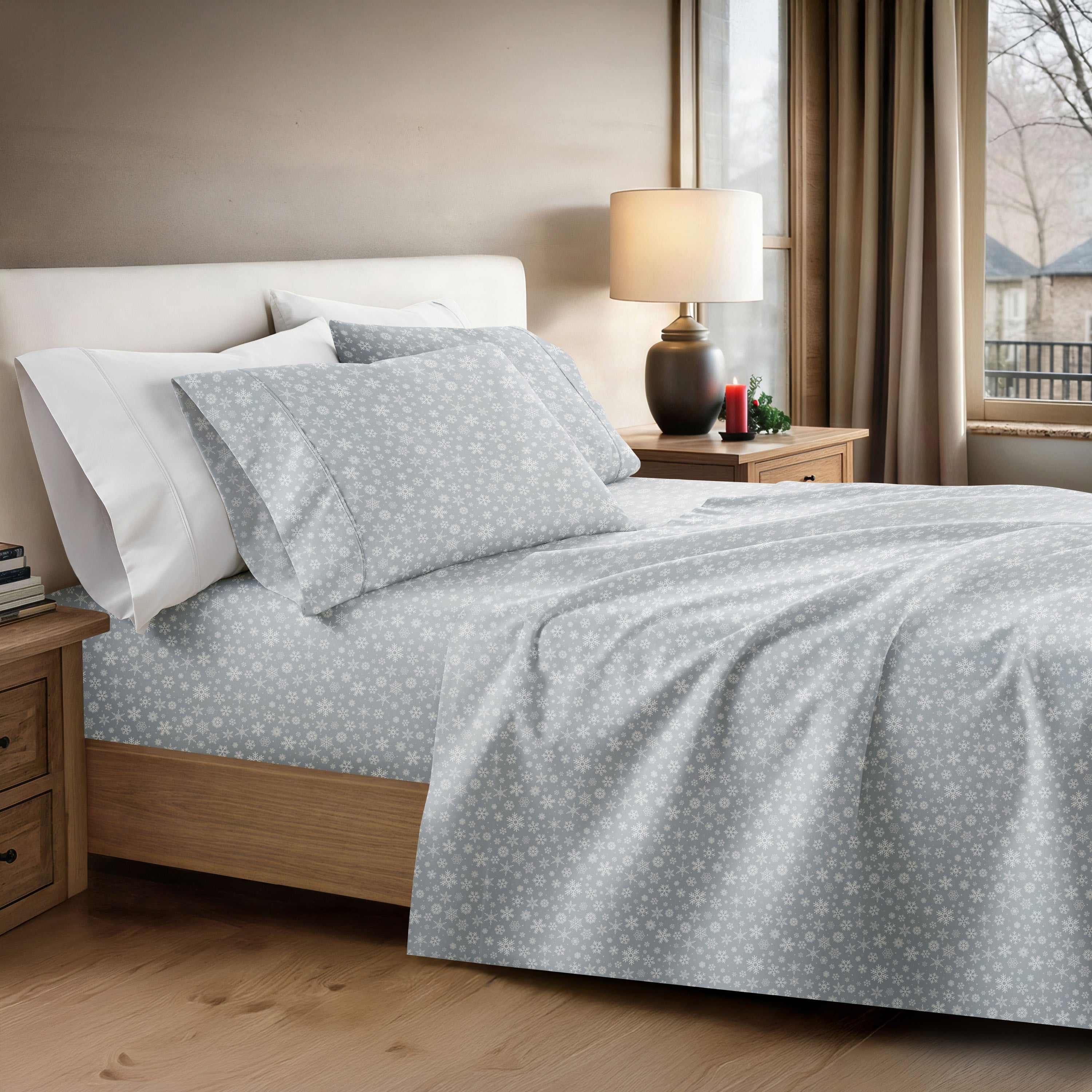 Let It Snow 4-Piece Patterned Sheet Set