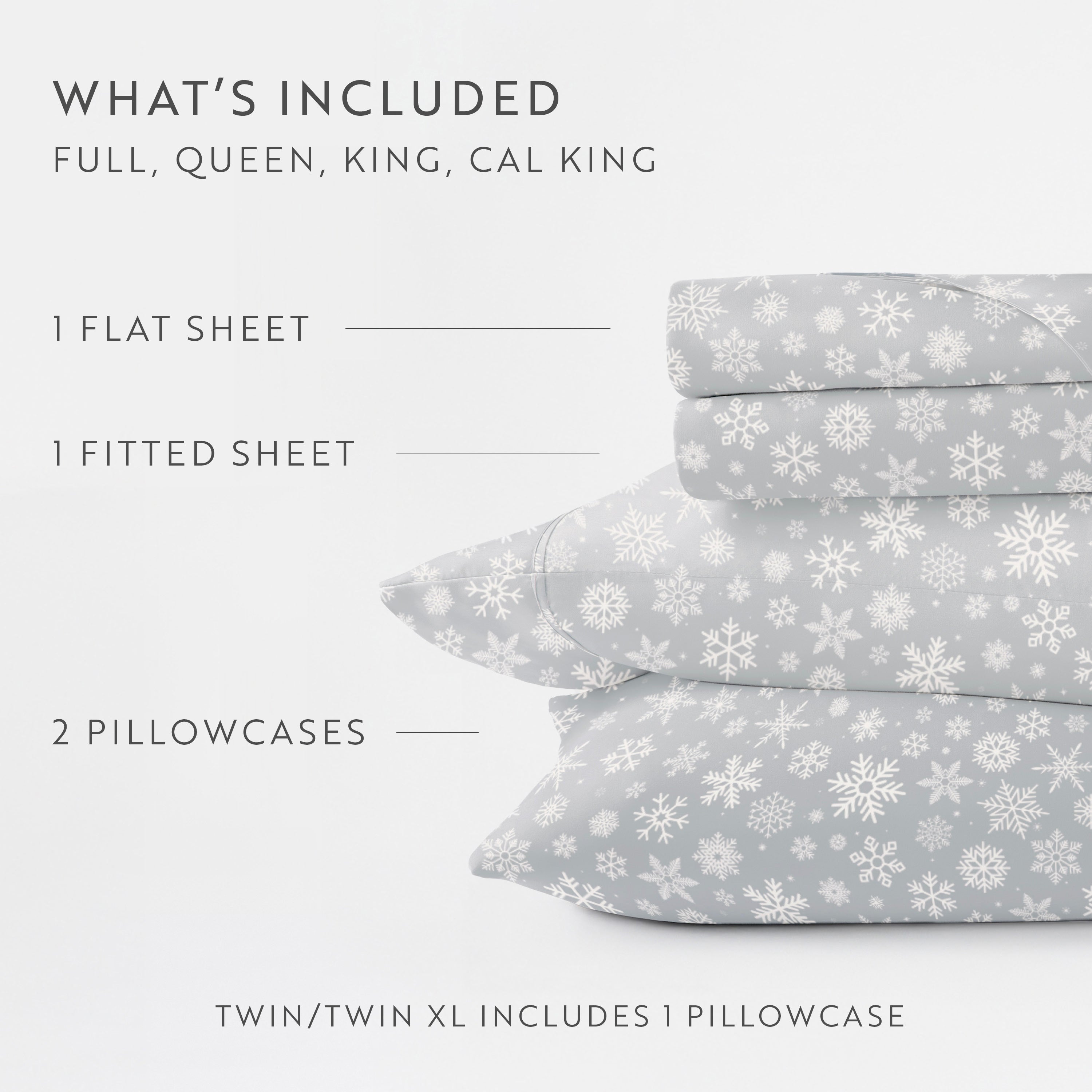 Let It Snow 4-Piece Patterned Sheet Set