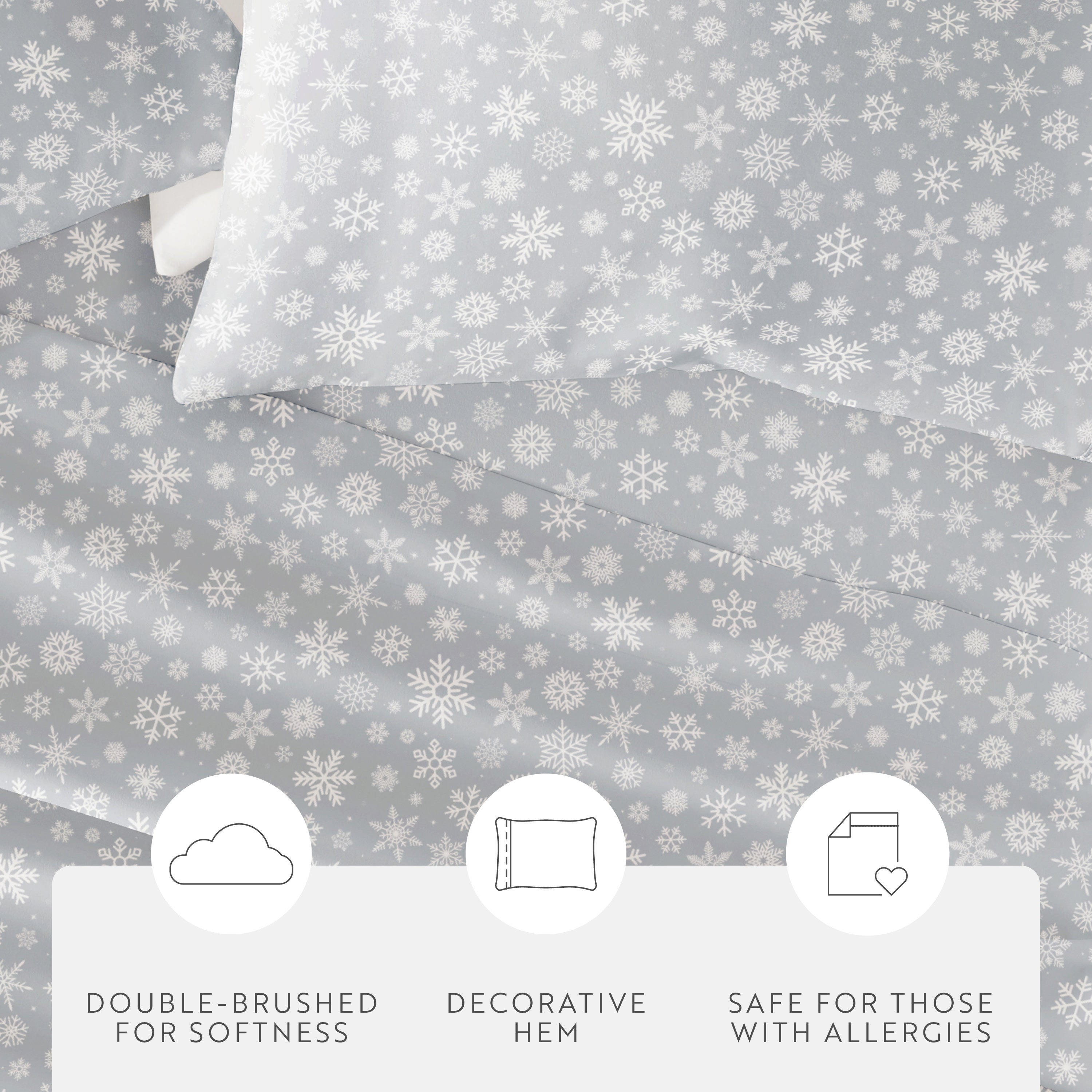 Let It Snow 4-Piece Patterned Sheet Set