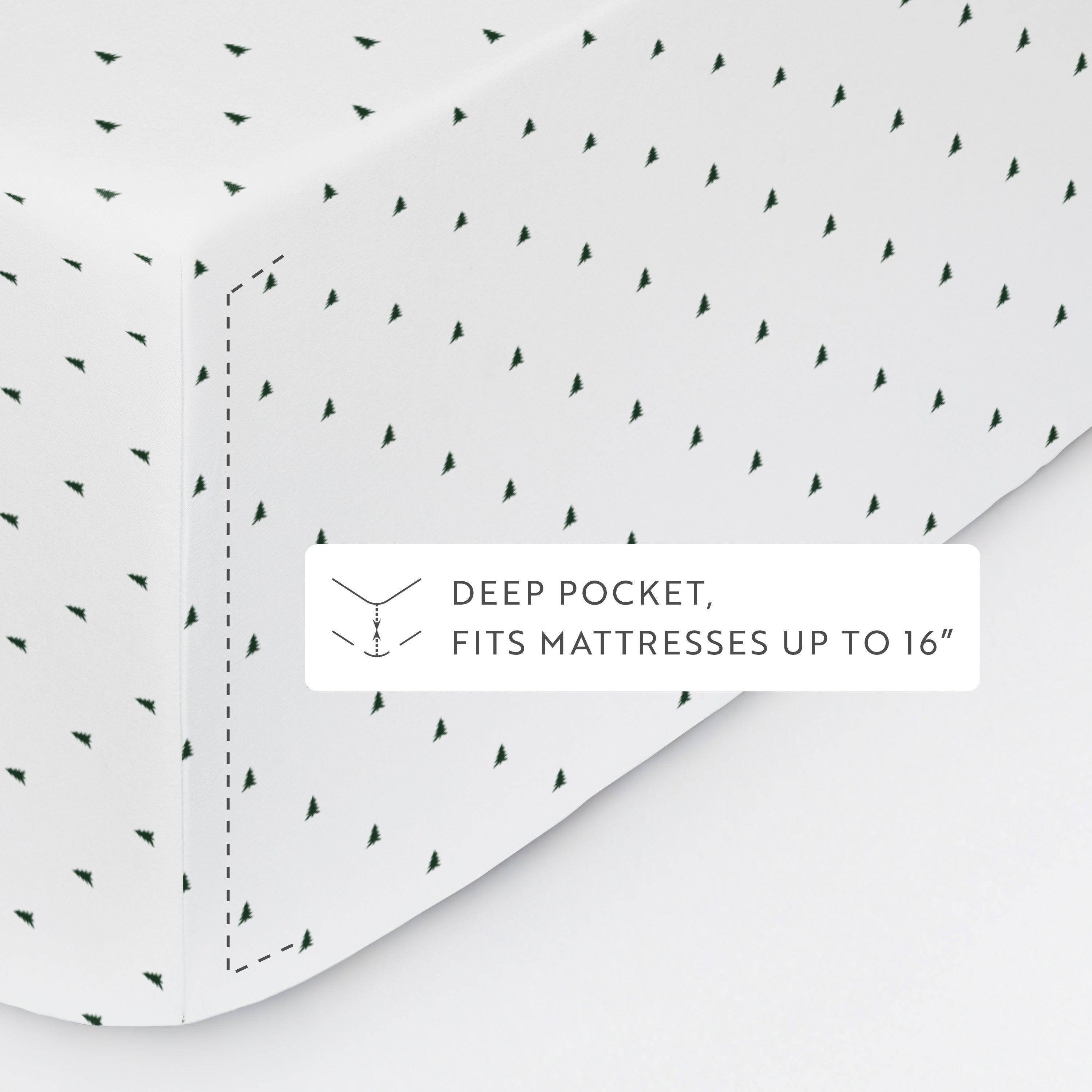 Pine Tree 4-Piece Patterned Sheet Set