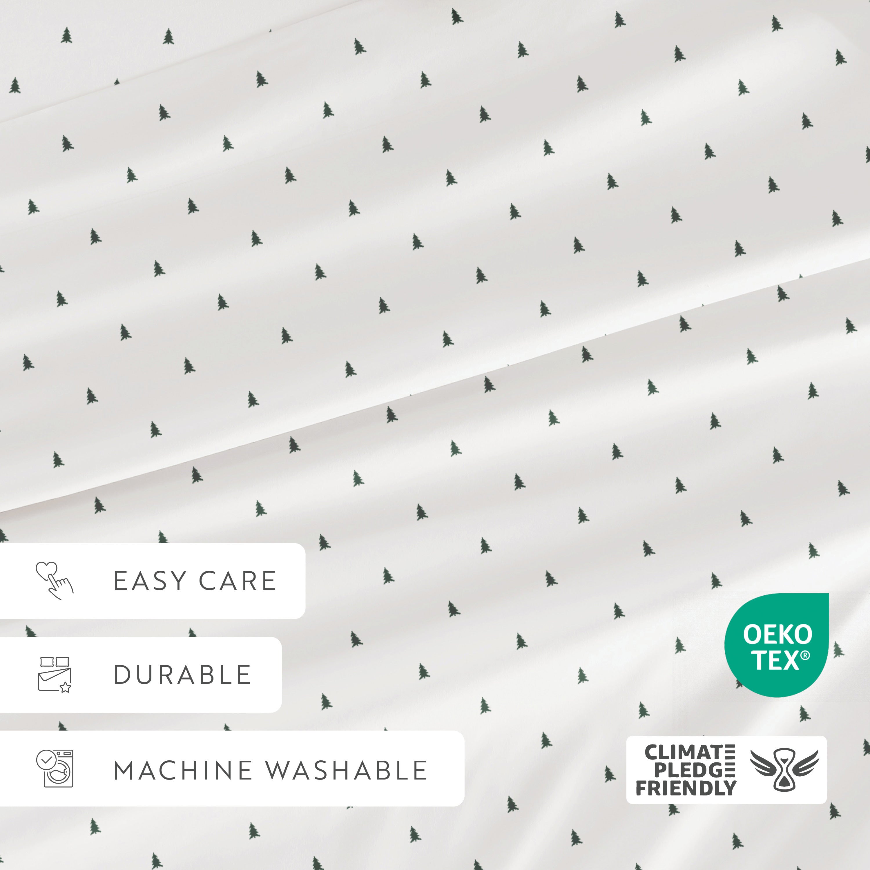 Pine Tree 4-Piece Patterned Sheet Set