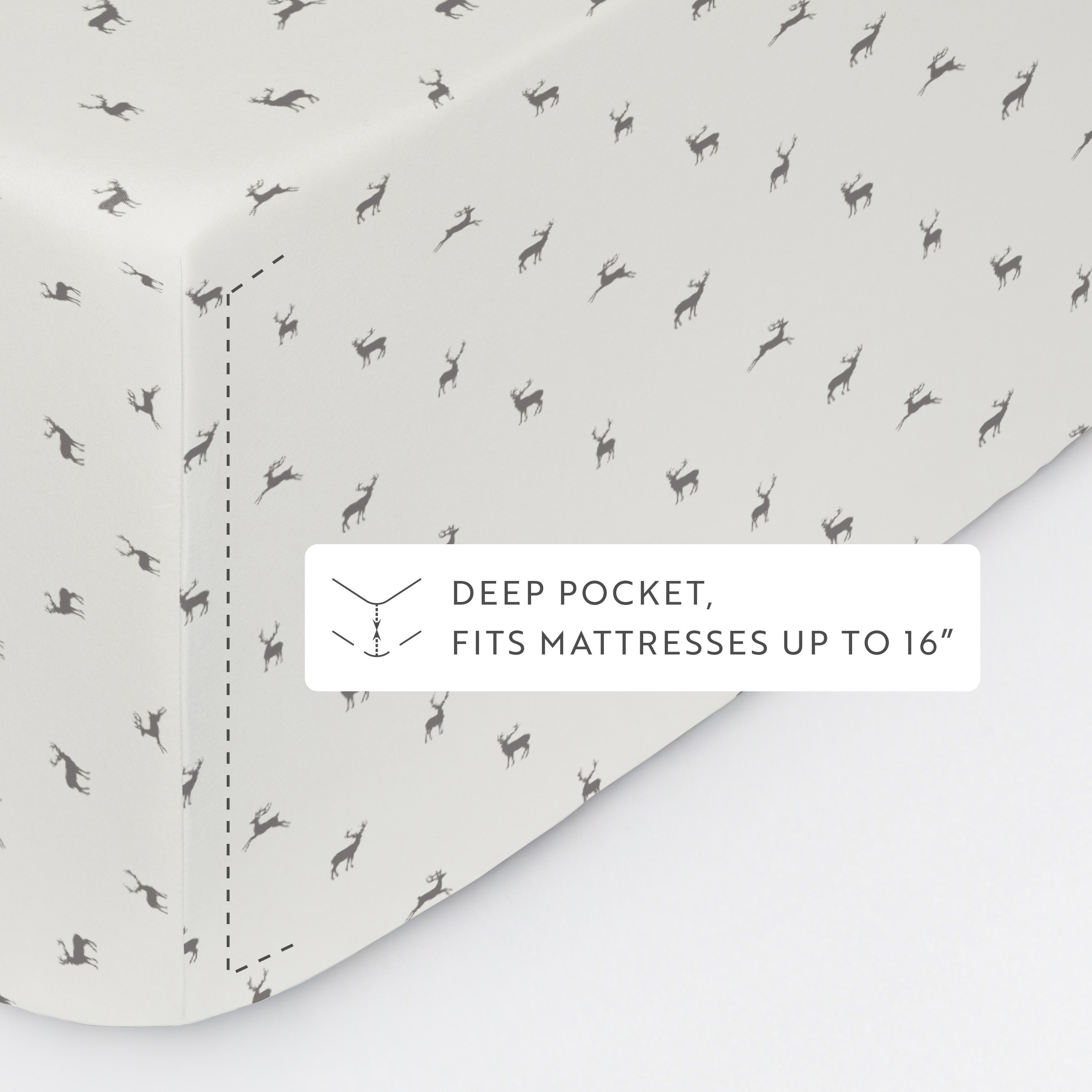 Reindeer 4-Piece Patterned Sheet Set