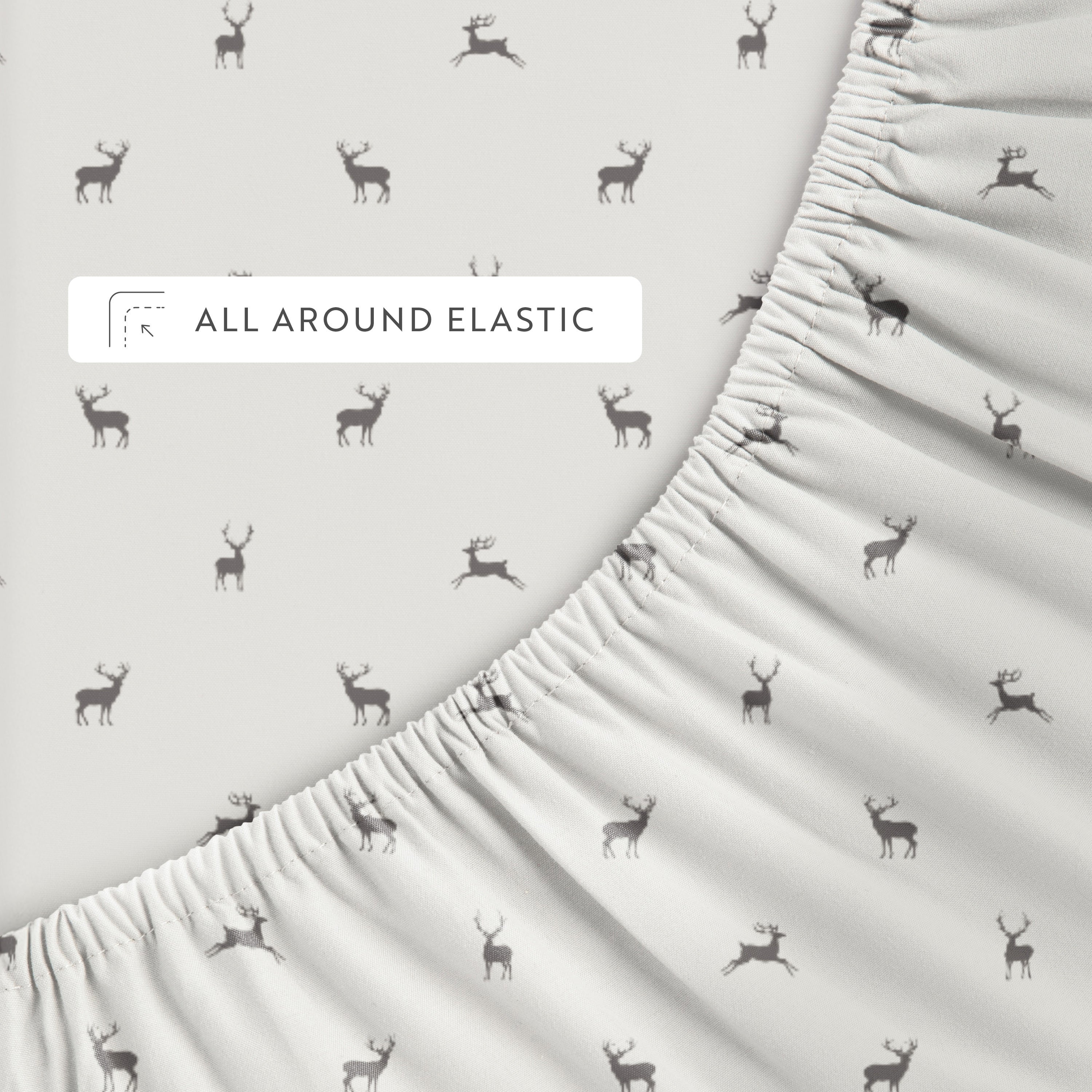 Reindeer 4-Piece Patterned Sheet Set