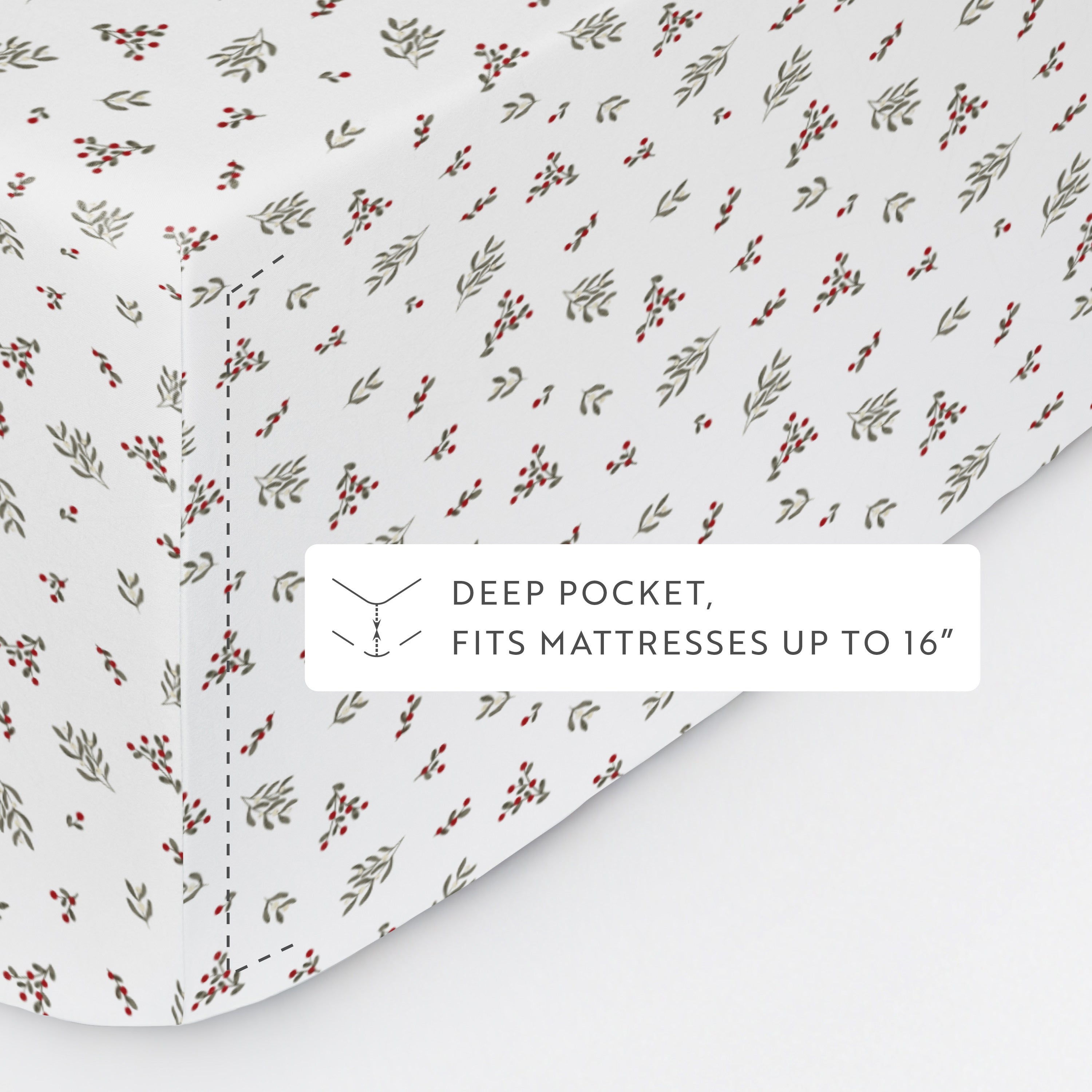 Winter Berries 4-Piece Patterned Sheet Set