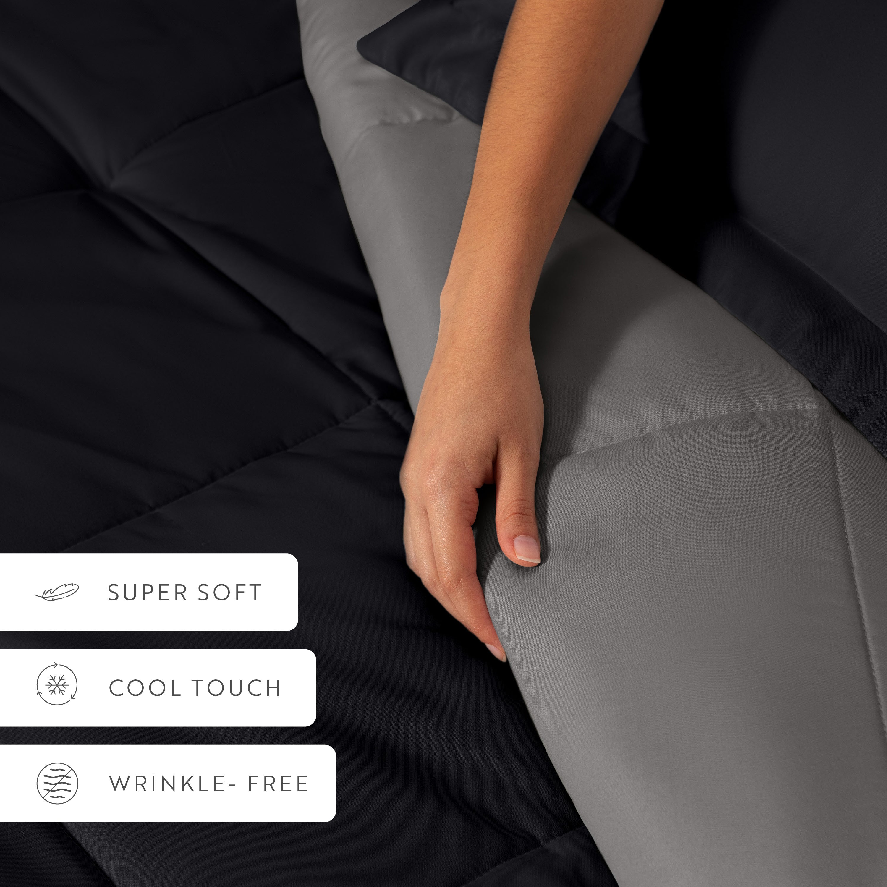 Lightweight All Season Reversible Down-Alternative Comforter Set