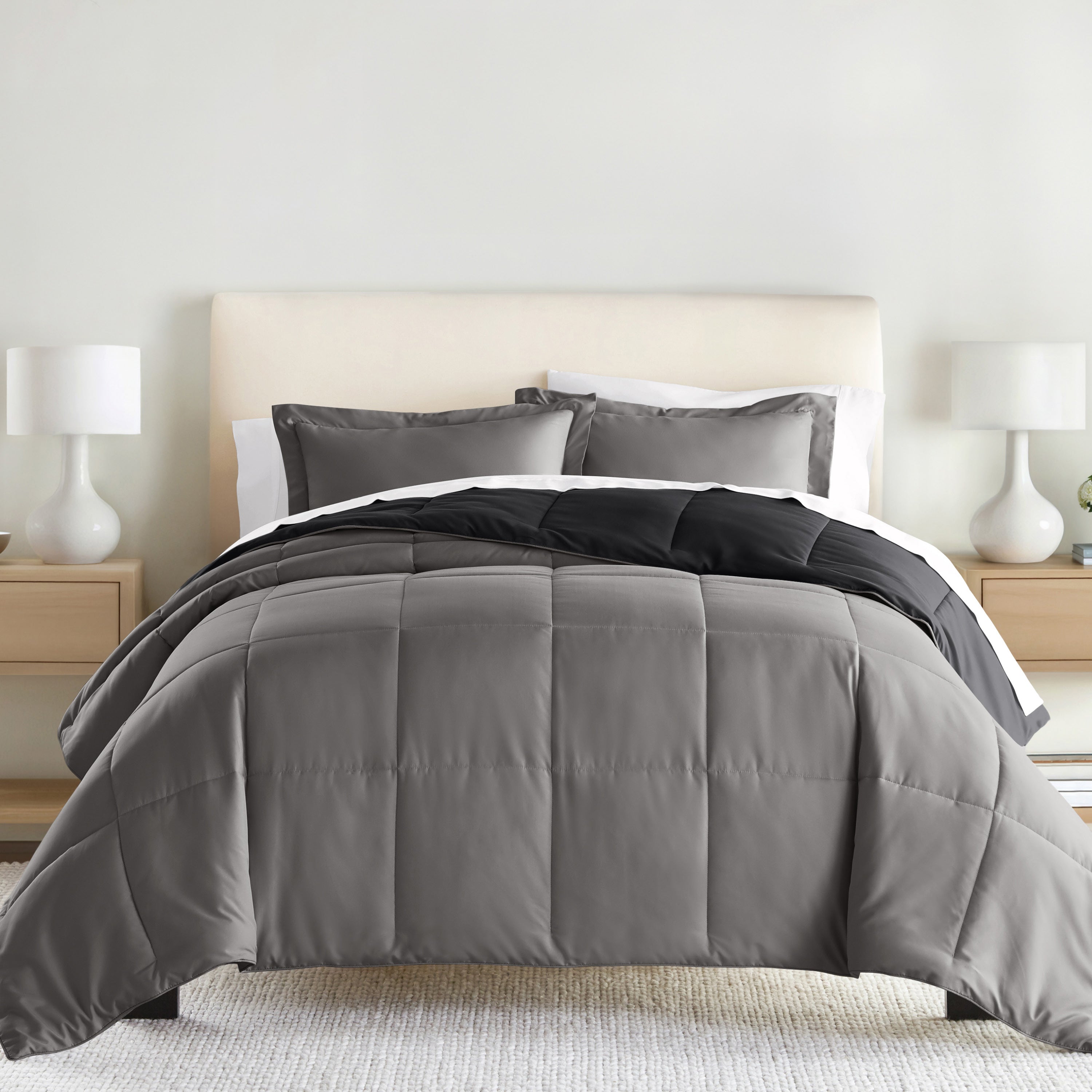 Lightweight All Season Reversible Down-Alternative Comforter Set